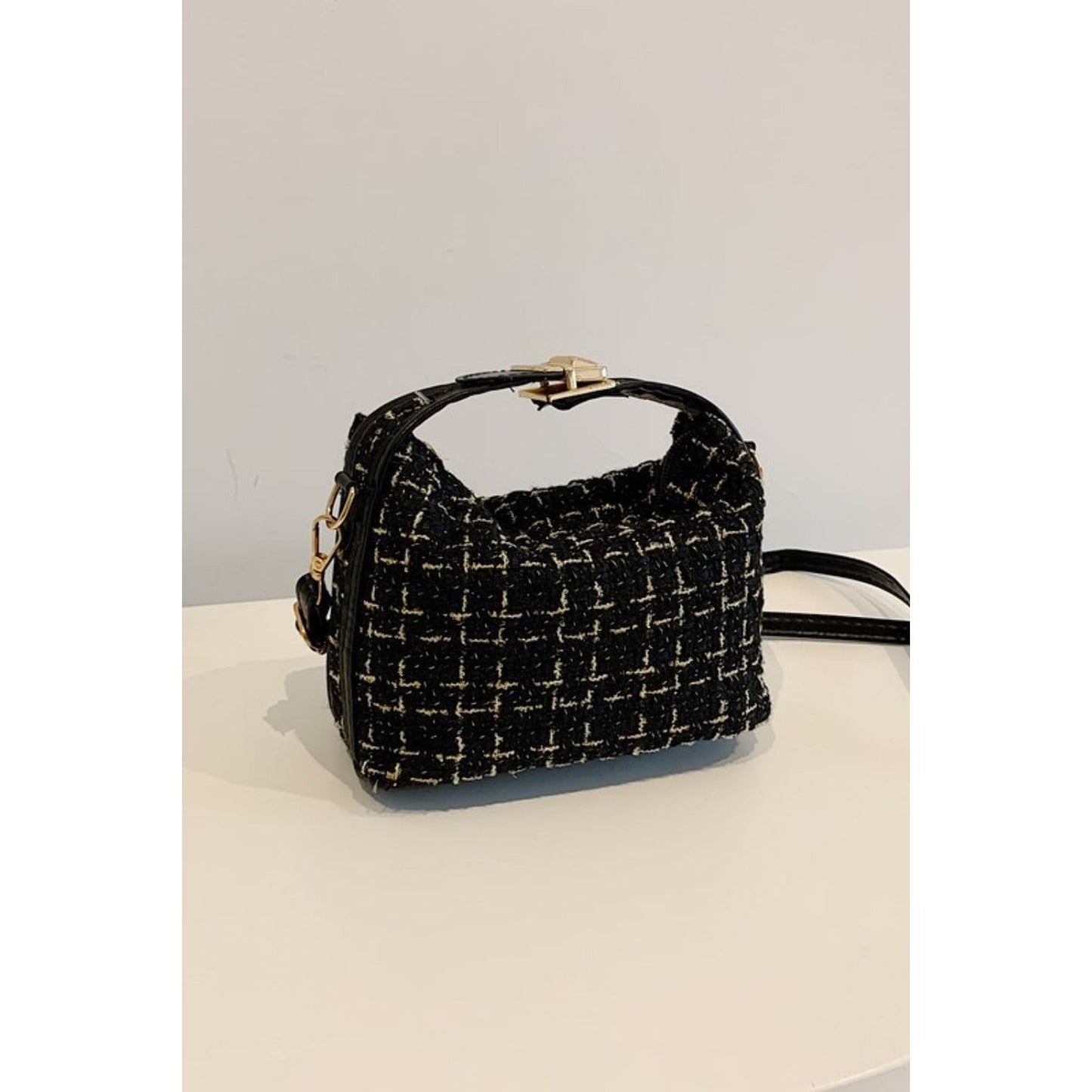 Woven Removable Strap Shoulder Bag