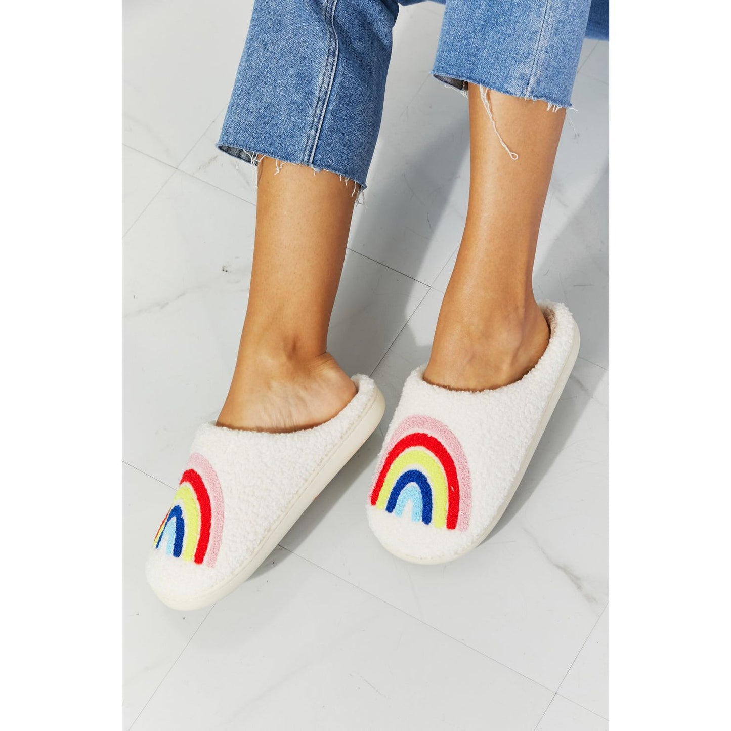 MMShoes Rainbow Plush Slipper