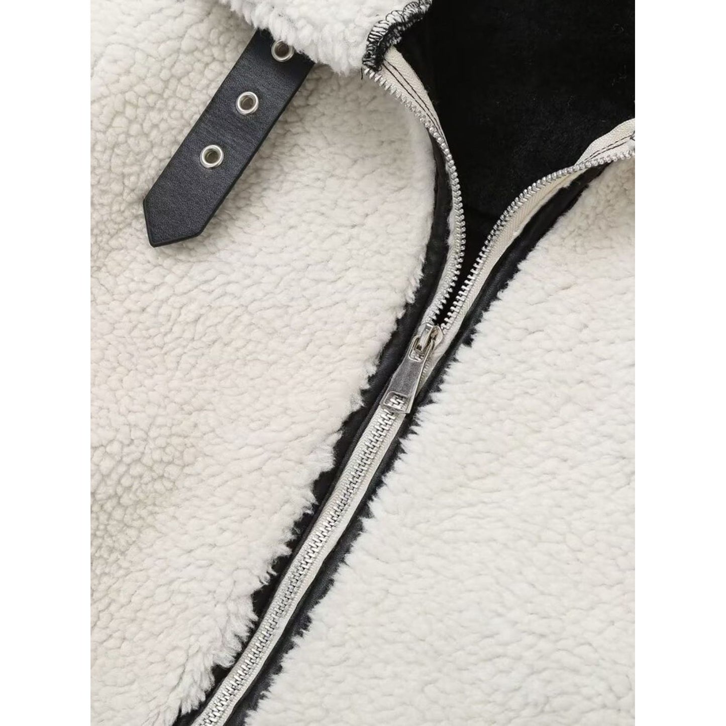 Zip Up Long Sleeve Sherpa Jacket