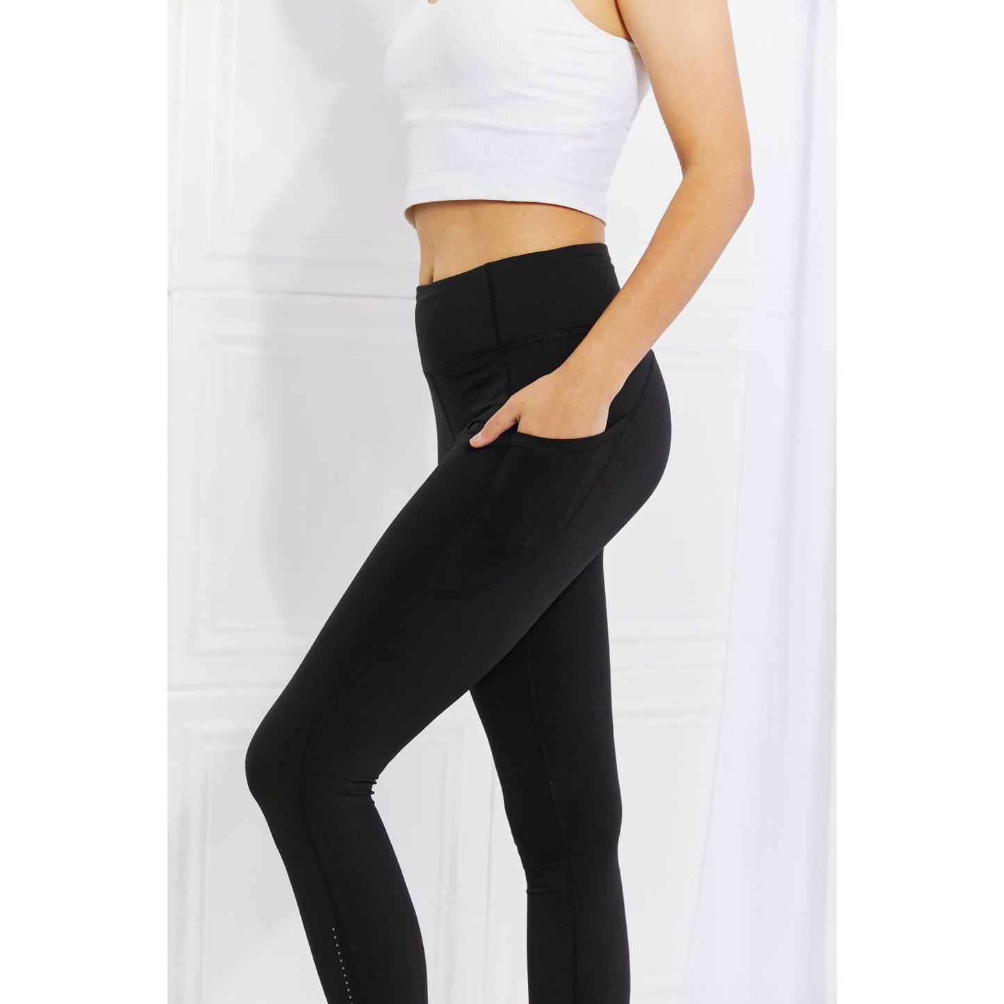 Leggings Depot Full Size Strengthen and Lengthen Reflective Dot Active Leggings