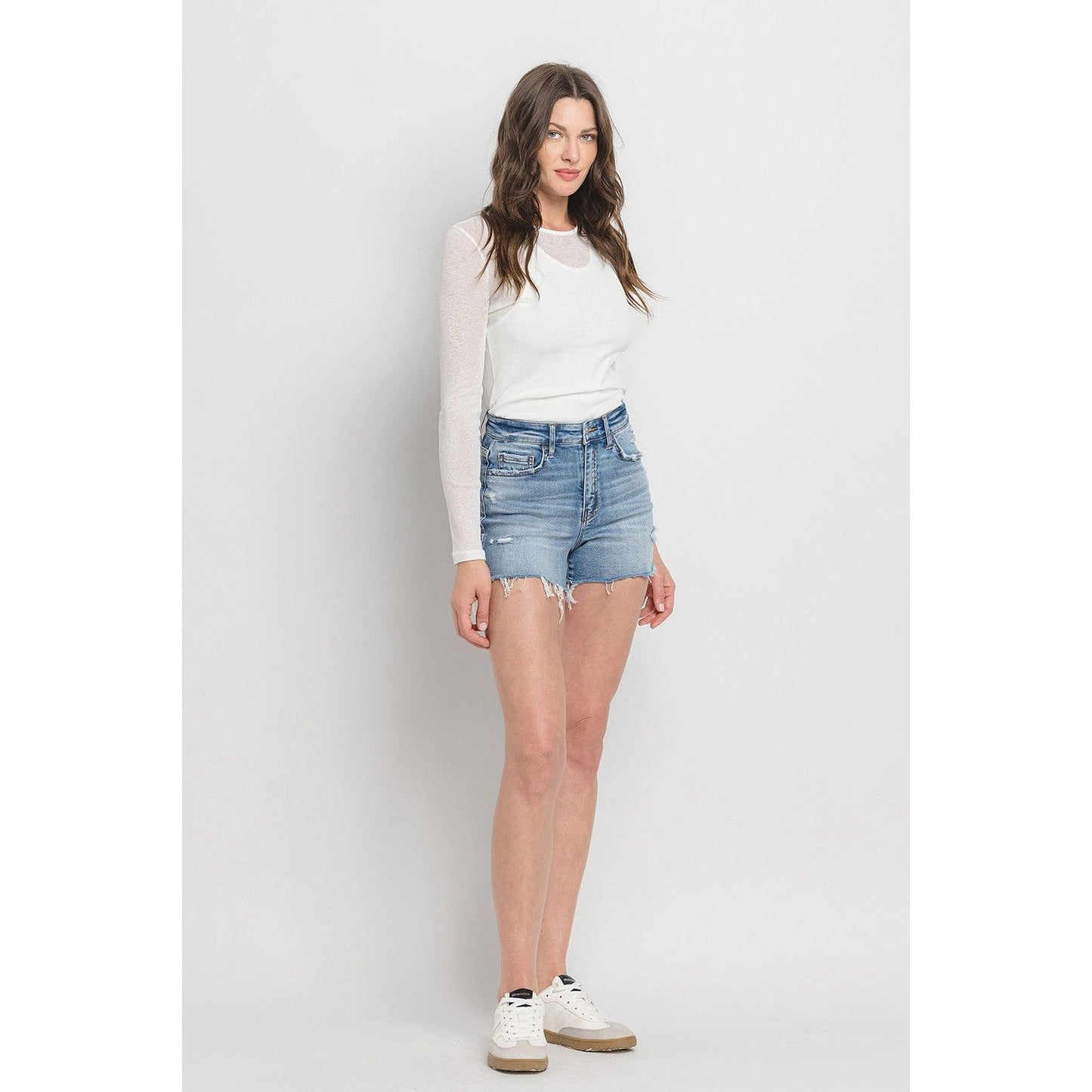 Vervet by Flying Monkey High Rise Denim Shorts