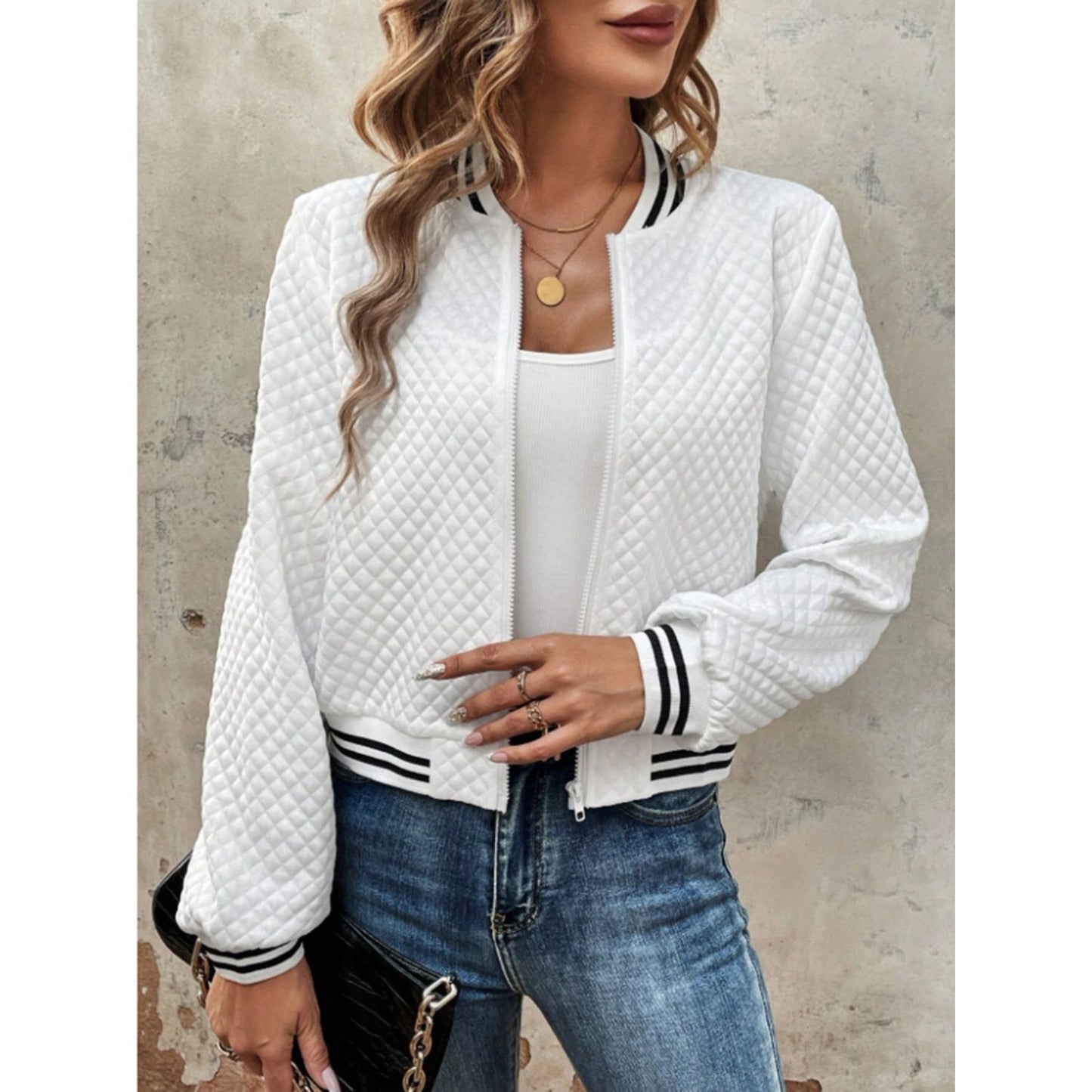 Zip Up Long Sleeve Jacket