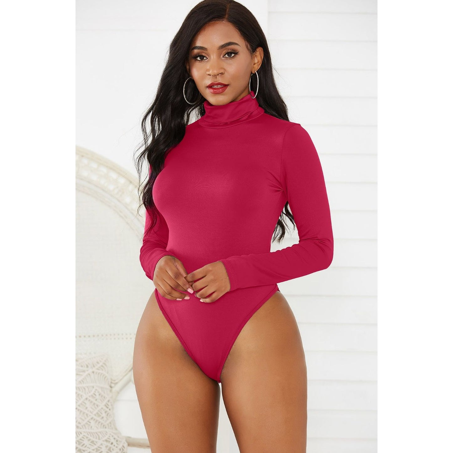 Turtleneck Long Sleeve Bodysuit