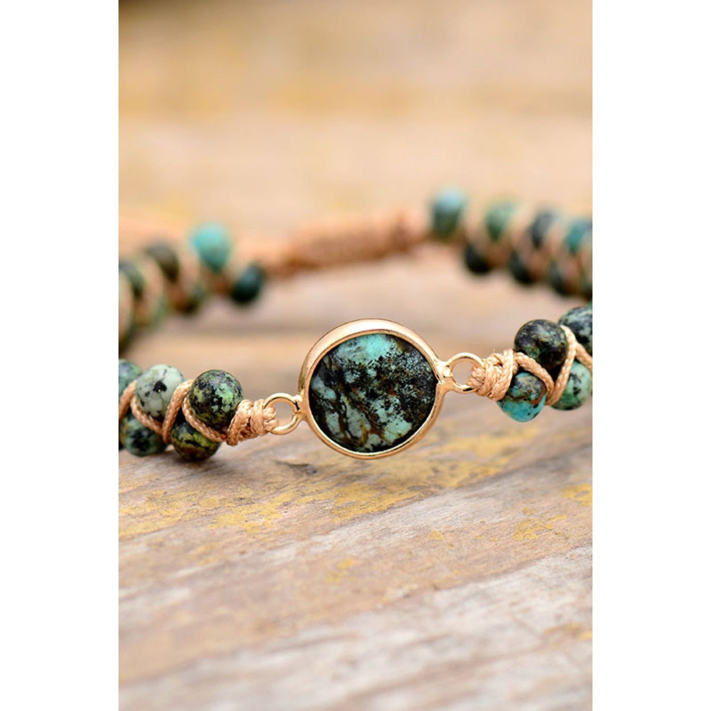 Handmade Beaded Copper Bracelet