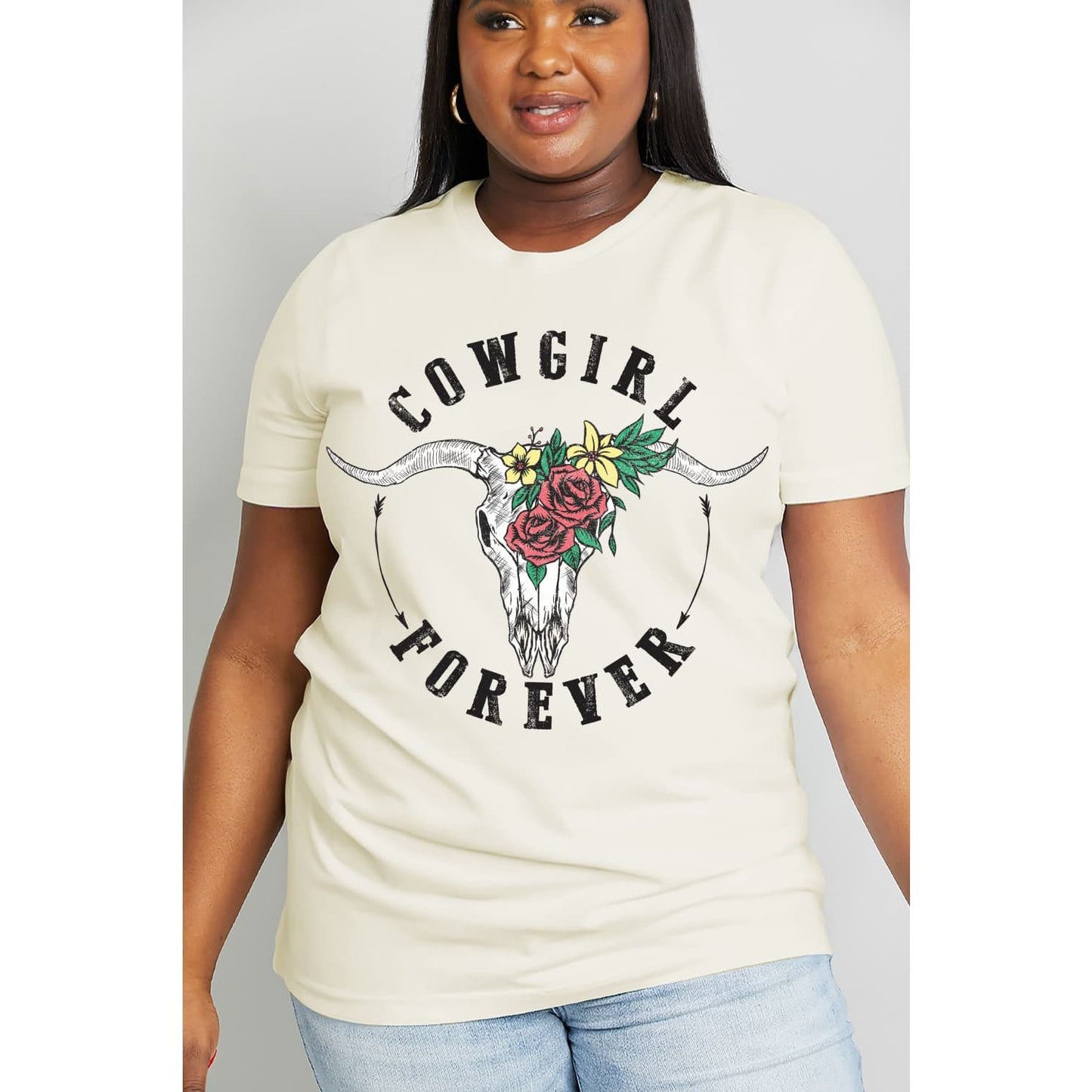 Simply Love Full Size COWGIRL FOREVER Graphic Cotton Tee