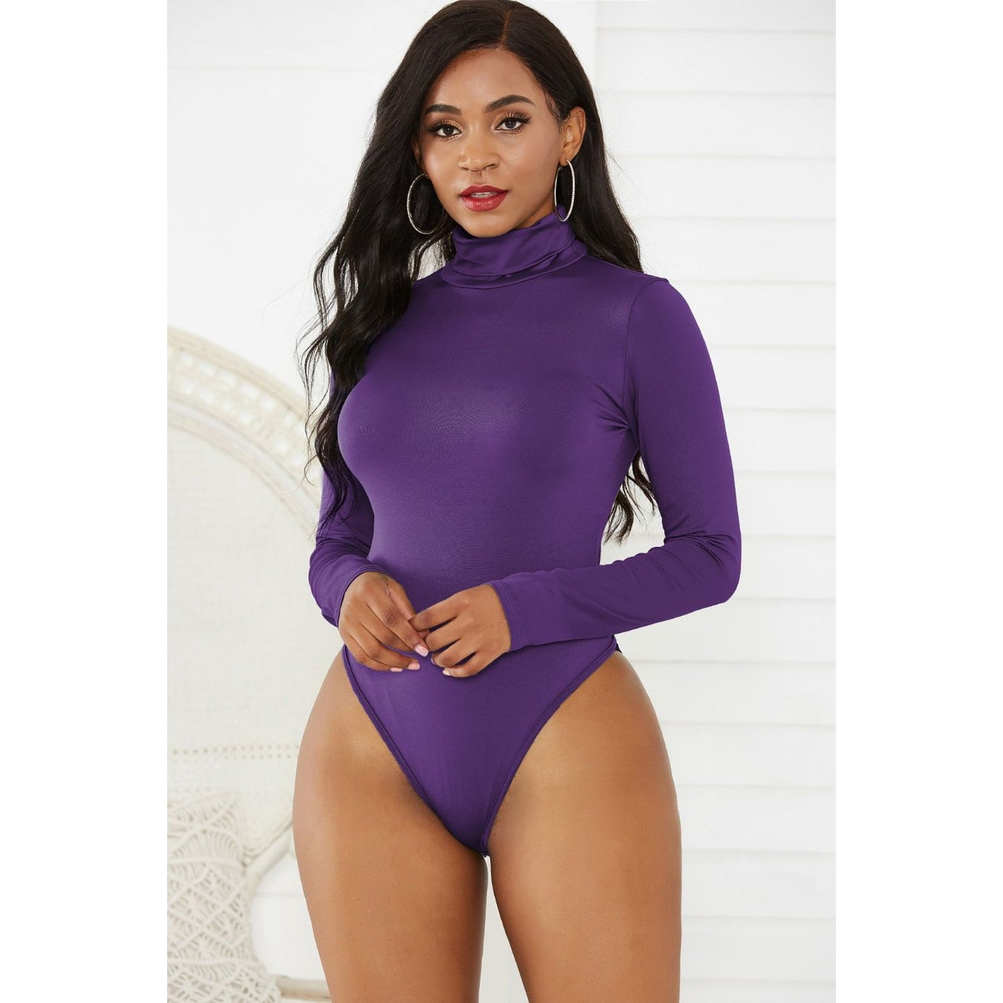 Turtleneck Long Sleeve Bodysuit