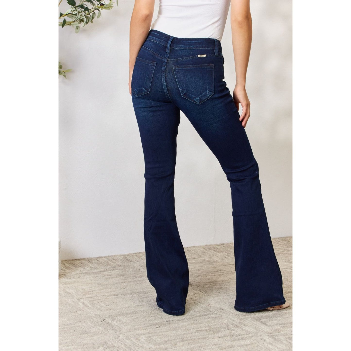 Kancan Full Size Mid Rise Flare Jeans