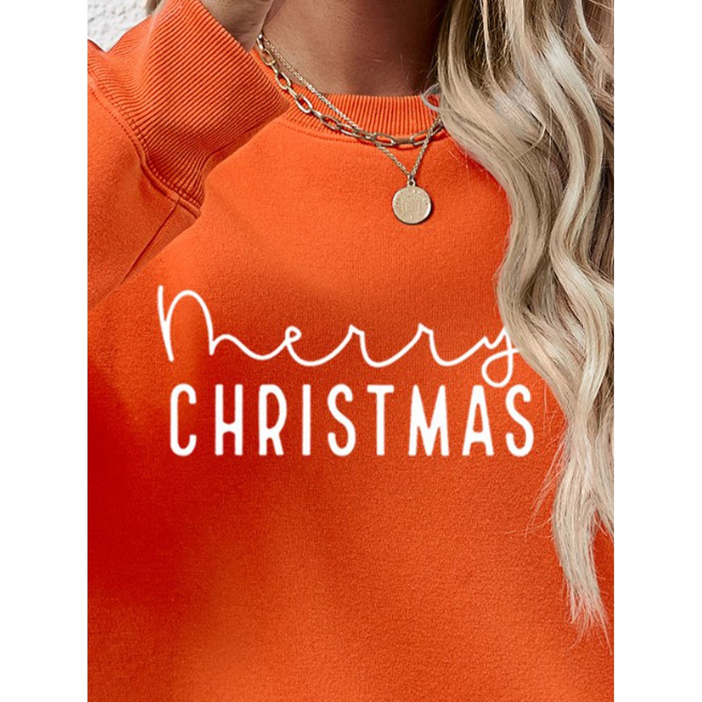 MERRY CHRISTMAS Dropped Shoulder Sweatshirt