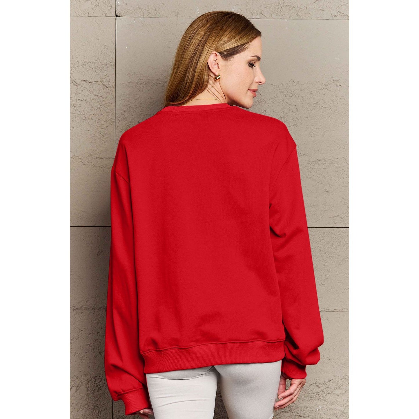 Simply Love Full Size MAMA CLAUS Round Neck Sweatshirt