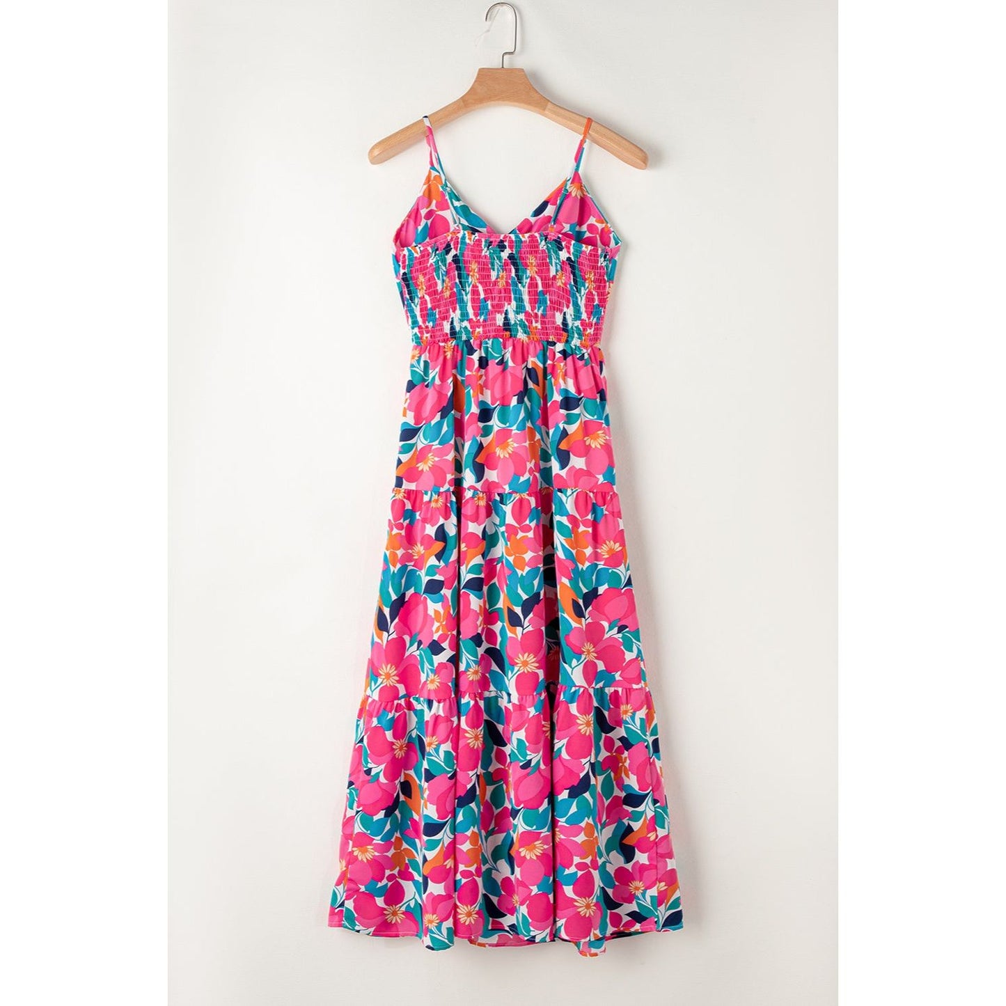 Printed V-Neck Maxi Cami Dress