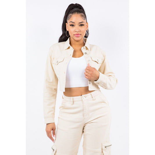 American Bazi Laced Back Cropped Jacket