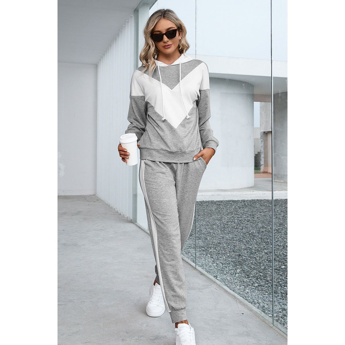 Ivy Lane Dropped Shoulder Hoodie and Long Pants Set