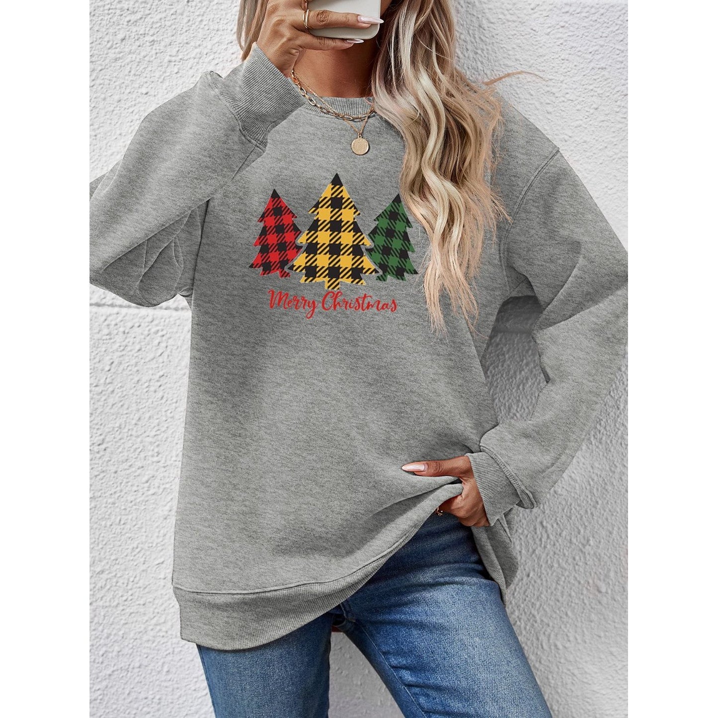 MERRY CHRISTMAS Dropped Shoulder Sweatshirt