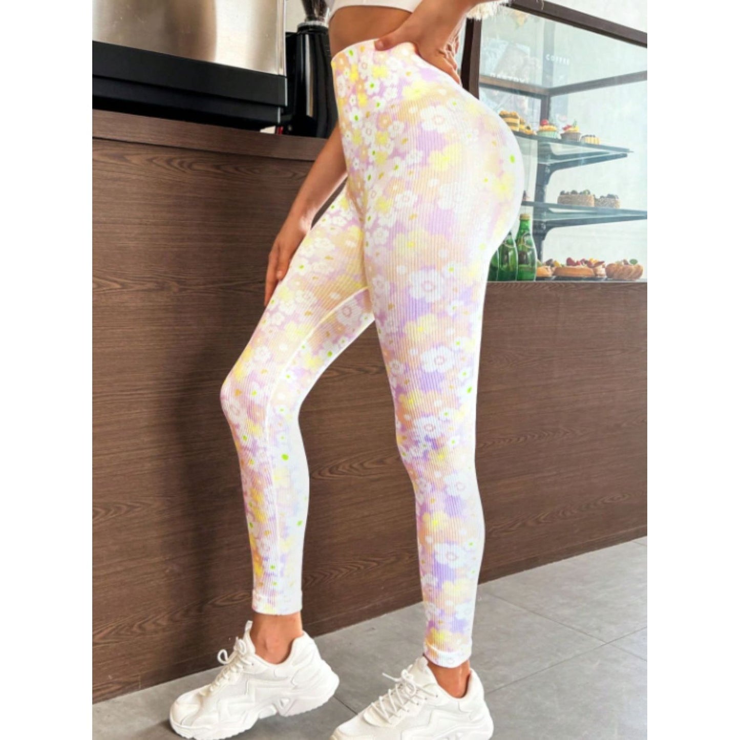 Floral High Waist Active Leggings