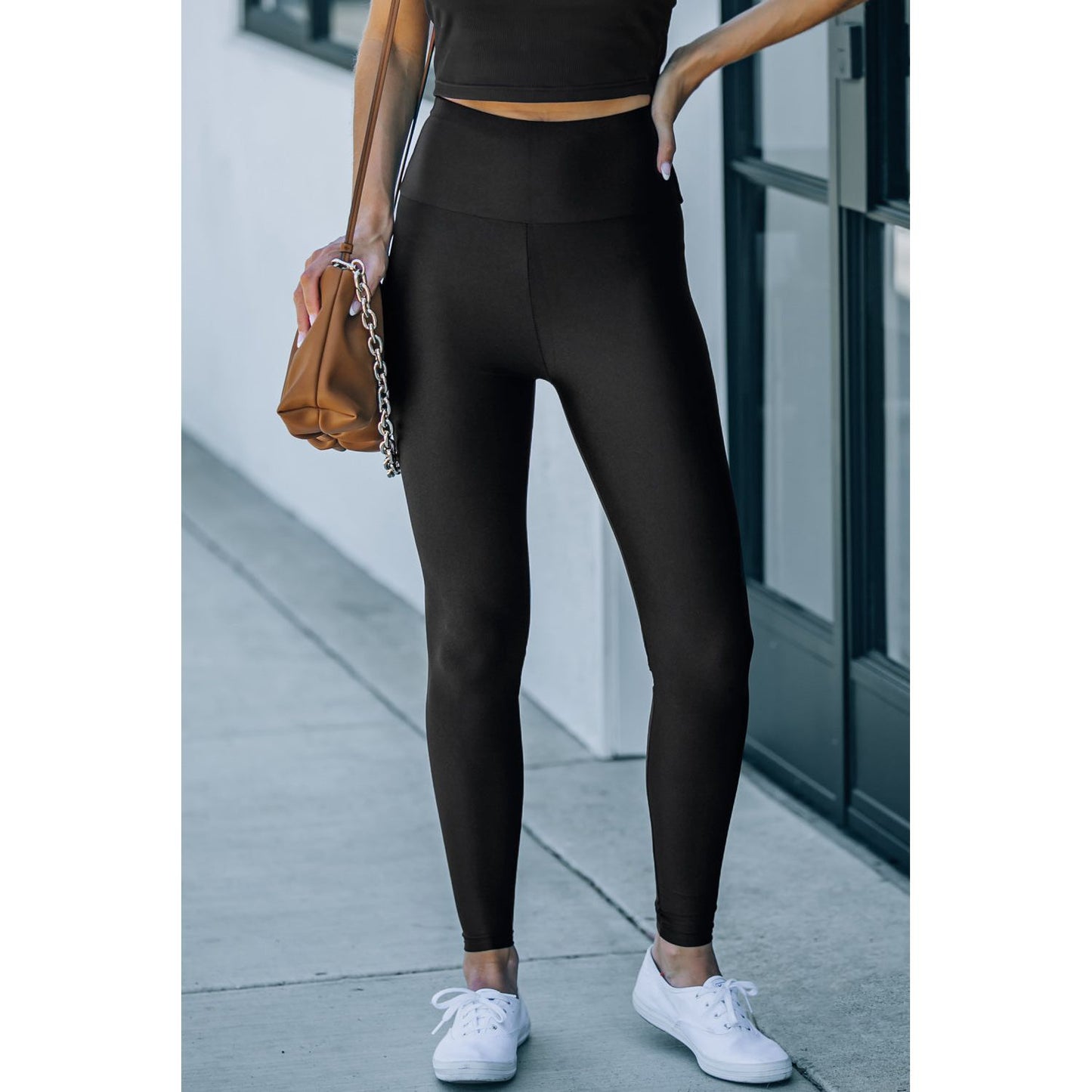 Double Take Wide Waistband Slim Fit Leggings