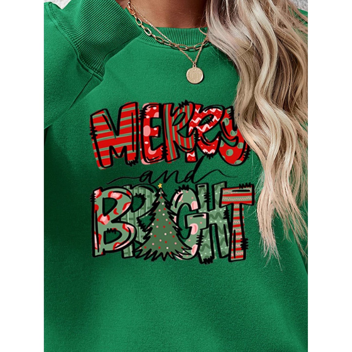 MERRY AND BRIGHT Long Sleeve Sweatshirt