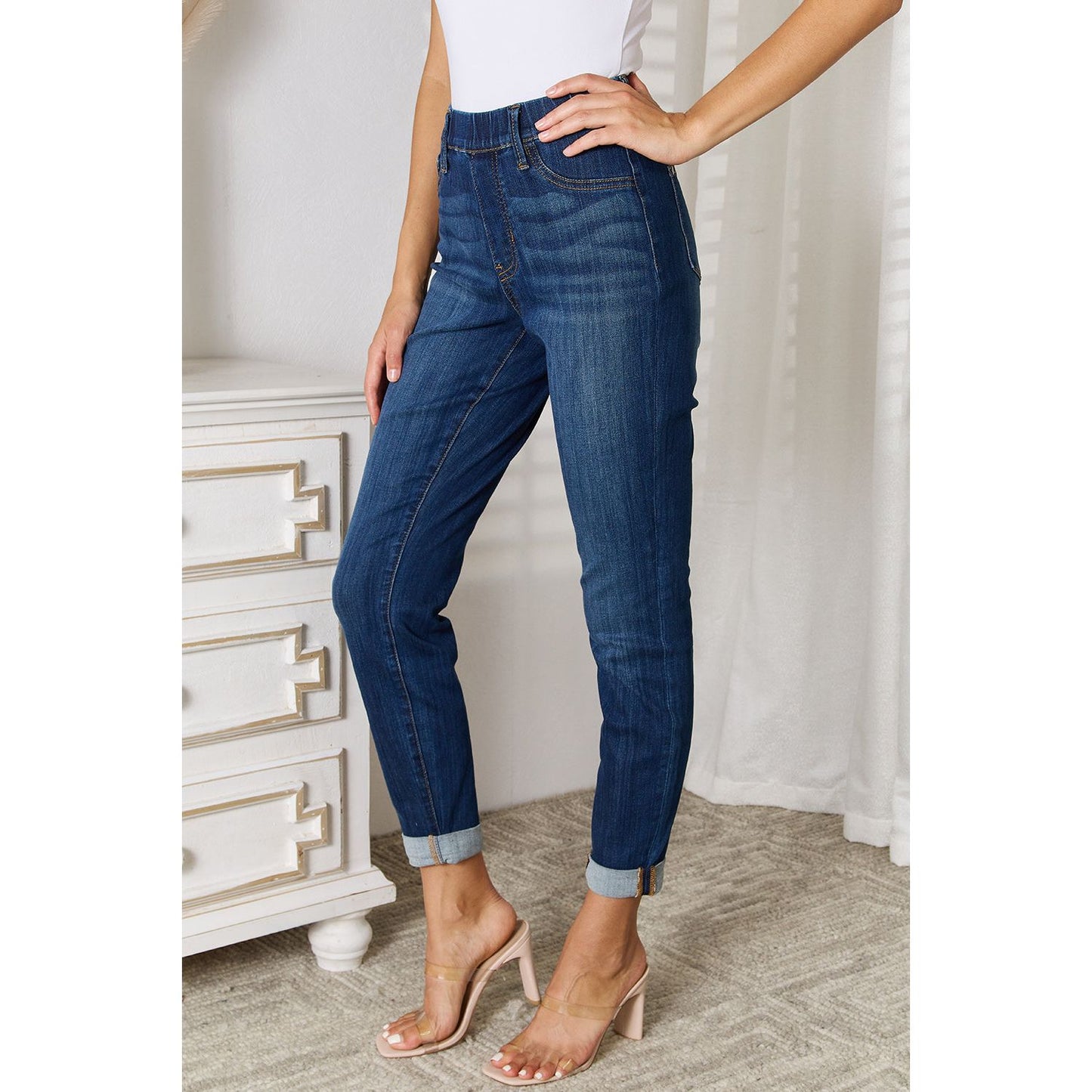 Judy Blue Full Size Skinny Cropped Jeans