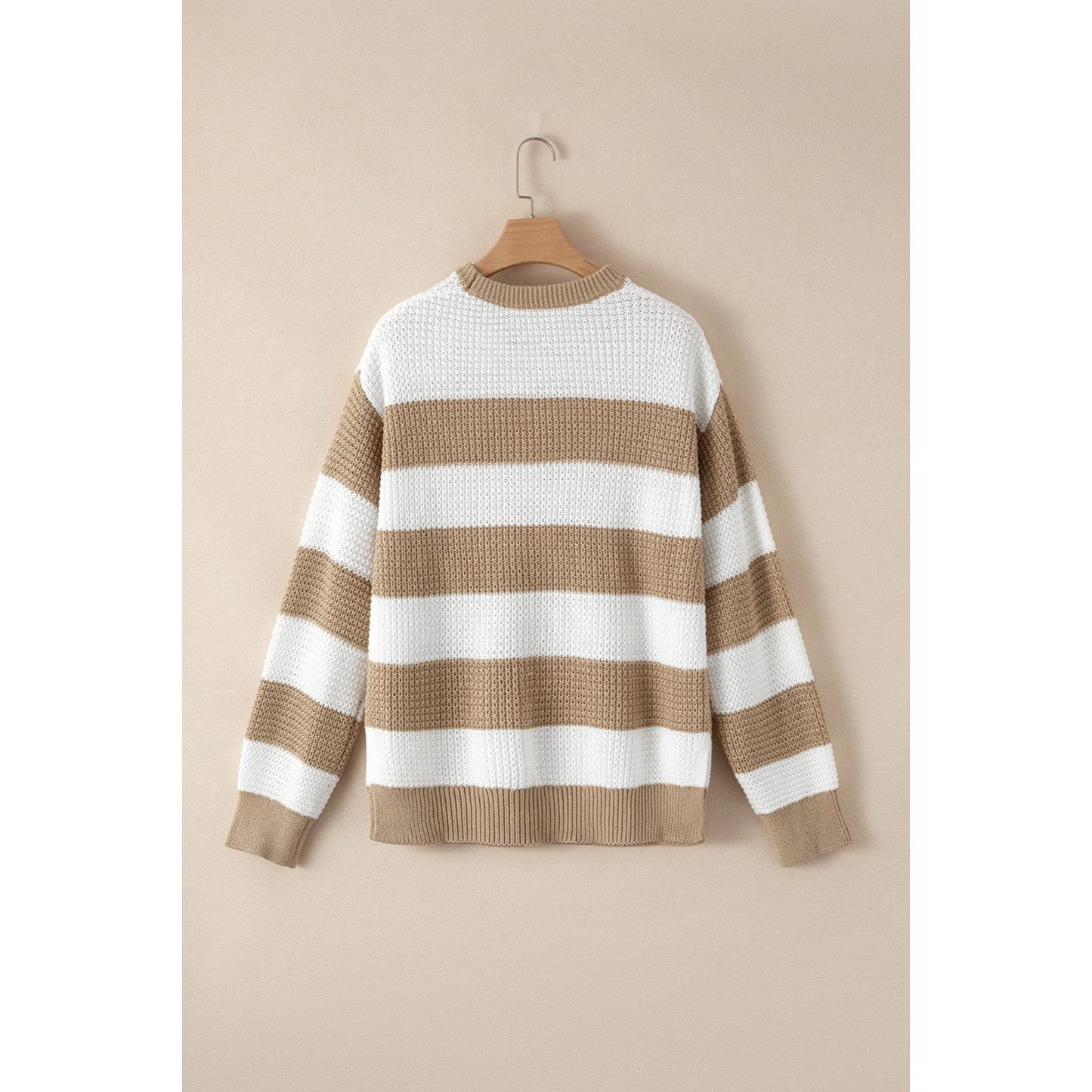 Color Block Round Neck Sweater