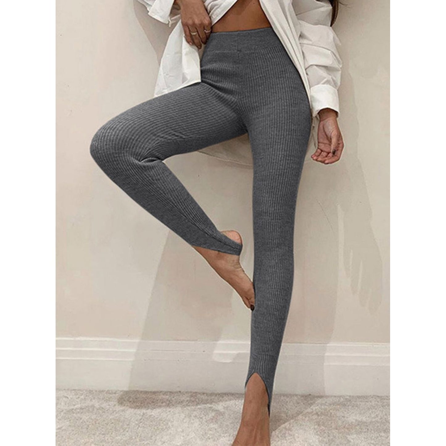 Ribbed Mid Waist Leggings