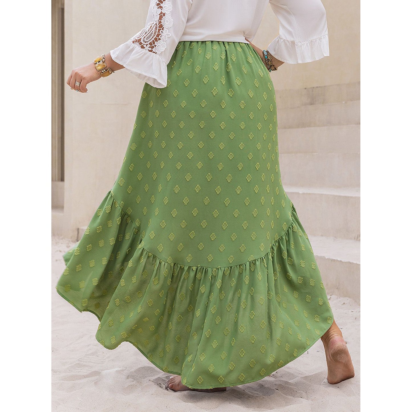 Plus Size High-Low Skirt