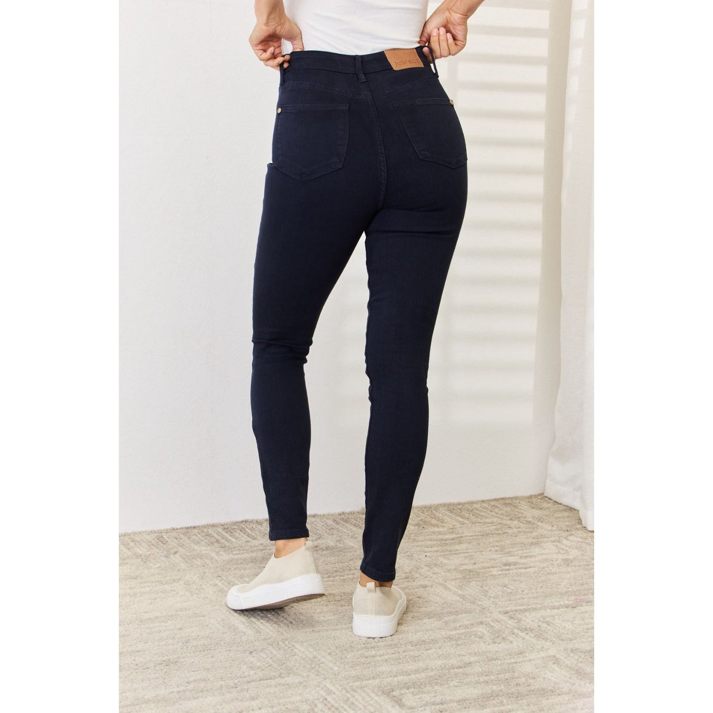 Judy Blue Full Size Garment Dyed Tummy Control Skinny Jeans