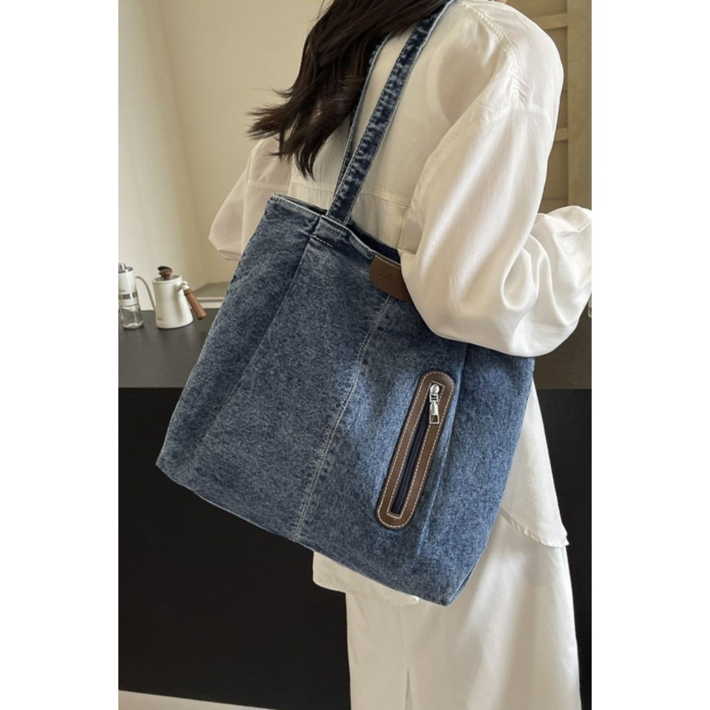 Medium Denim Tote Bag