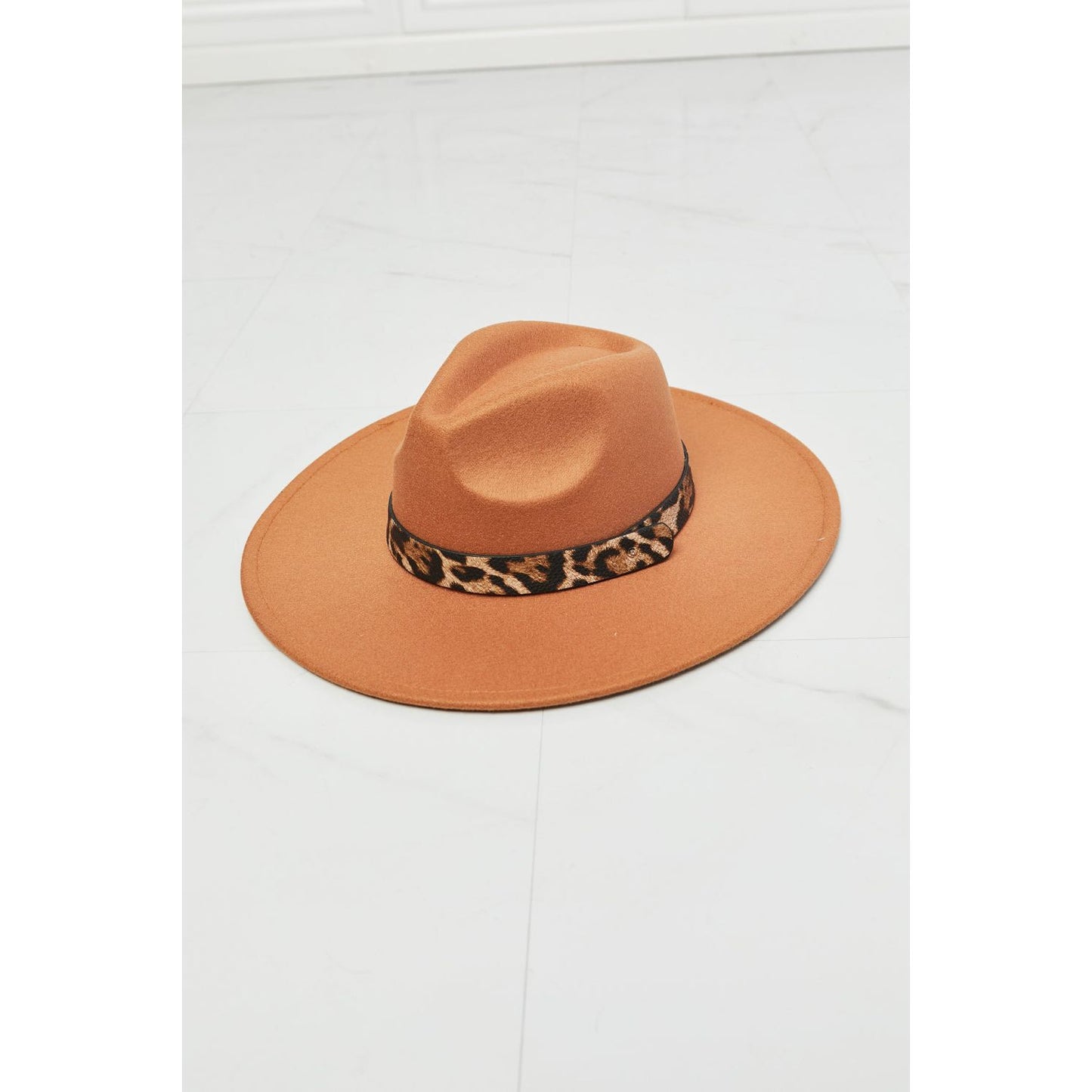 Fame In The Wild Leopard Detail Fedora Hat