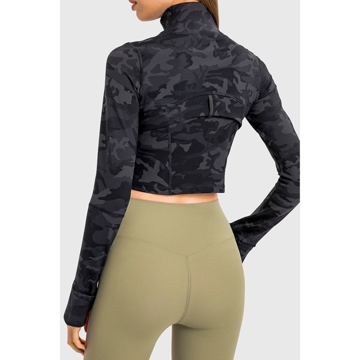 Zip Front Cropped Sports Jacket