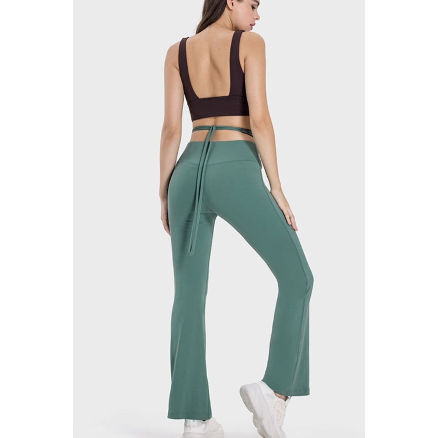 Millennia Tied Mid-Rise Waist Active Pants