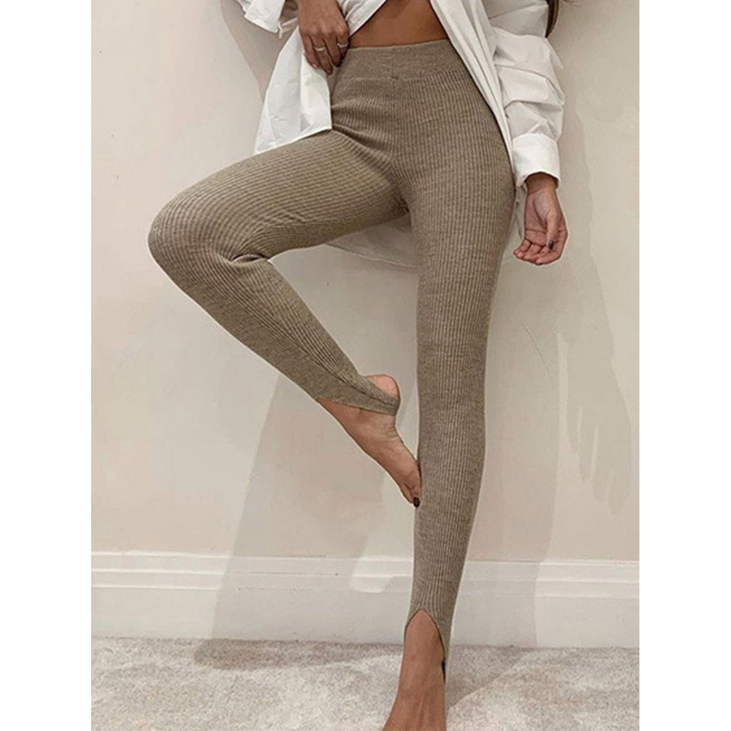 Ribbed Mid Waist Leggings