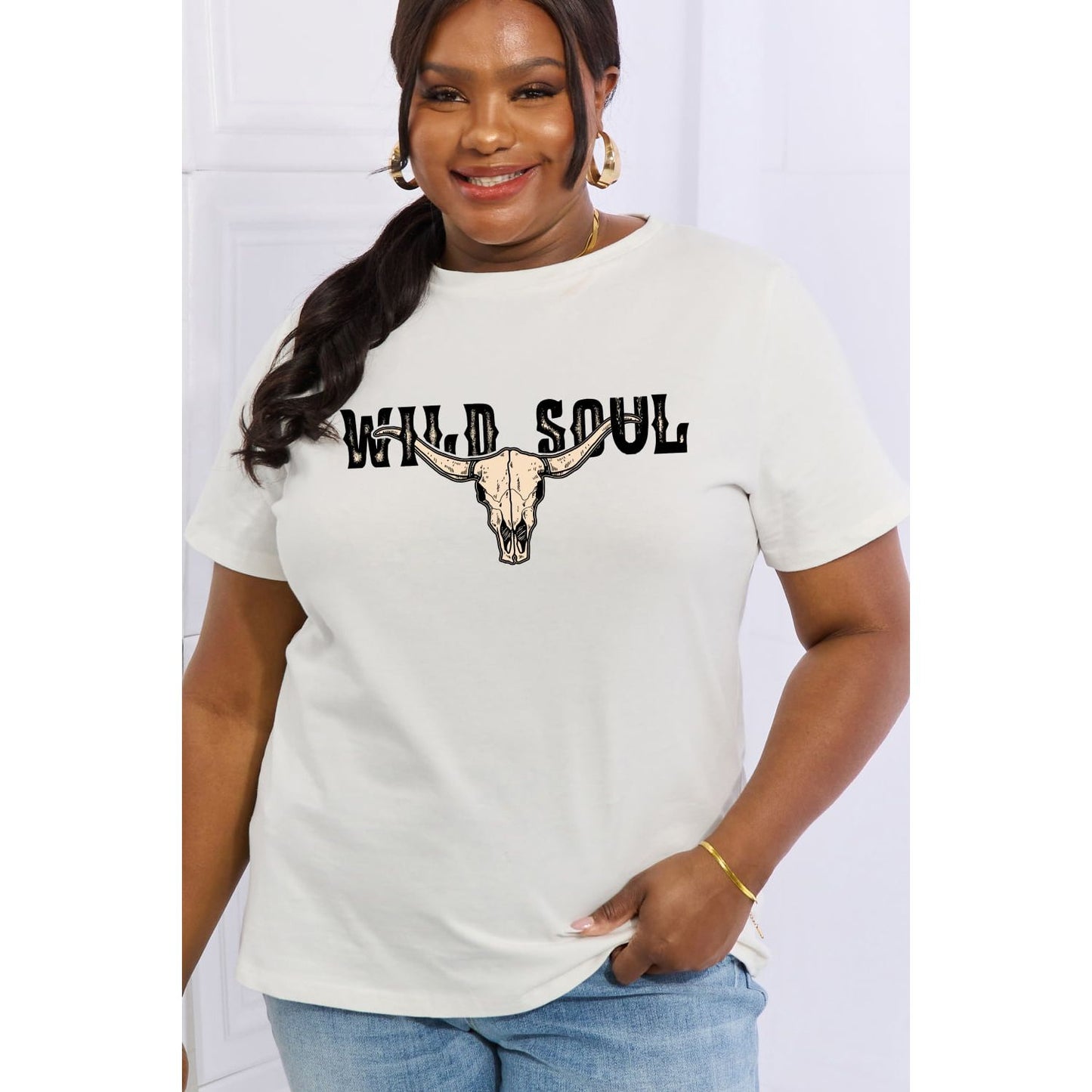 Simply Love Full Size WILD SOUL Graphic Cotton Tee