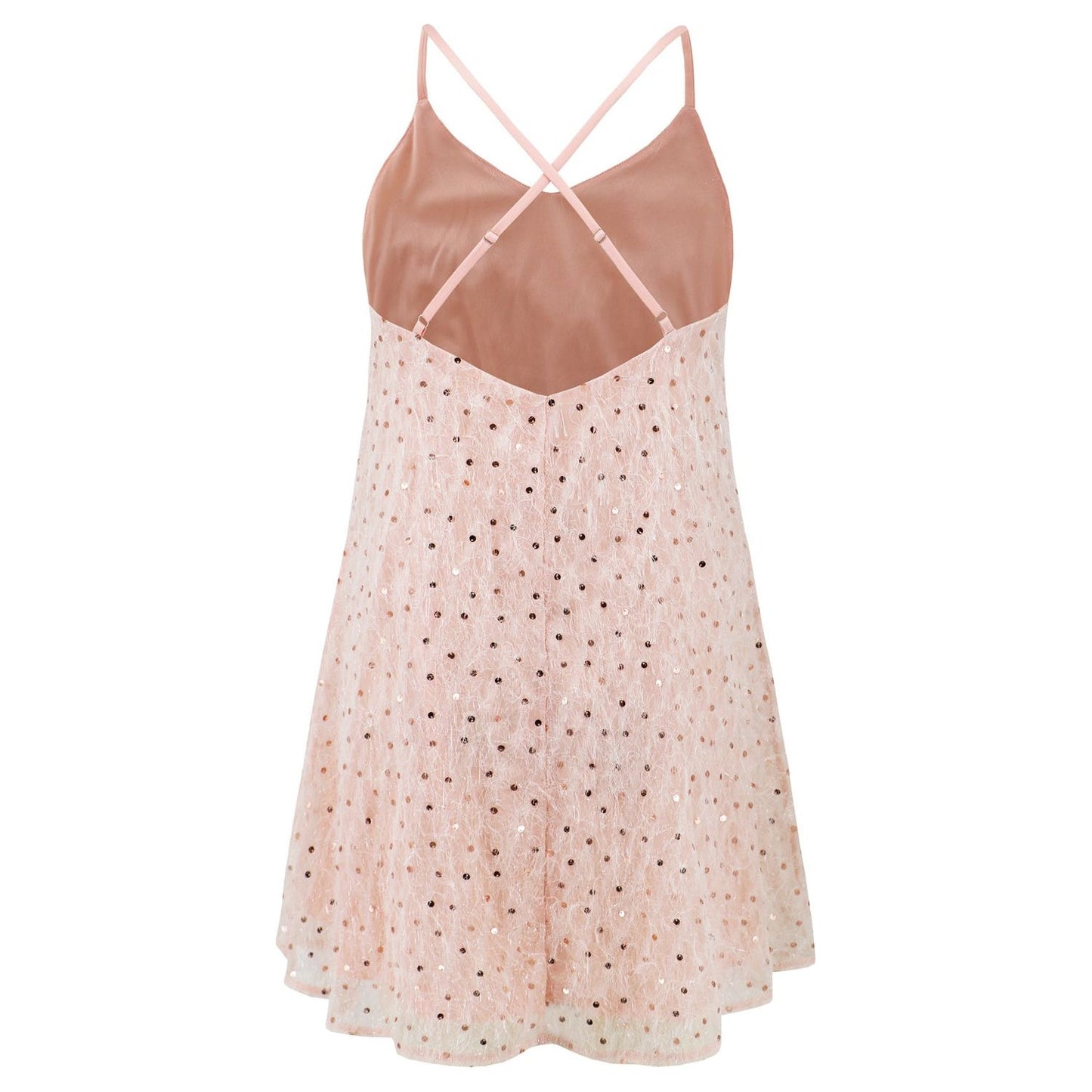 Sequin V-Neck Mini Cami Dress