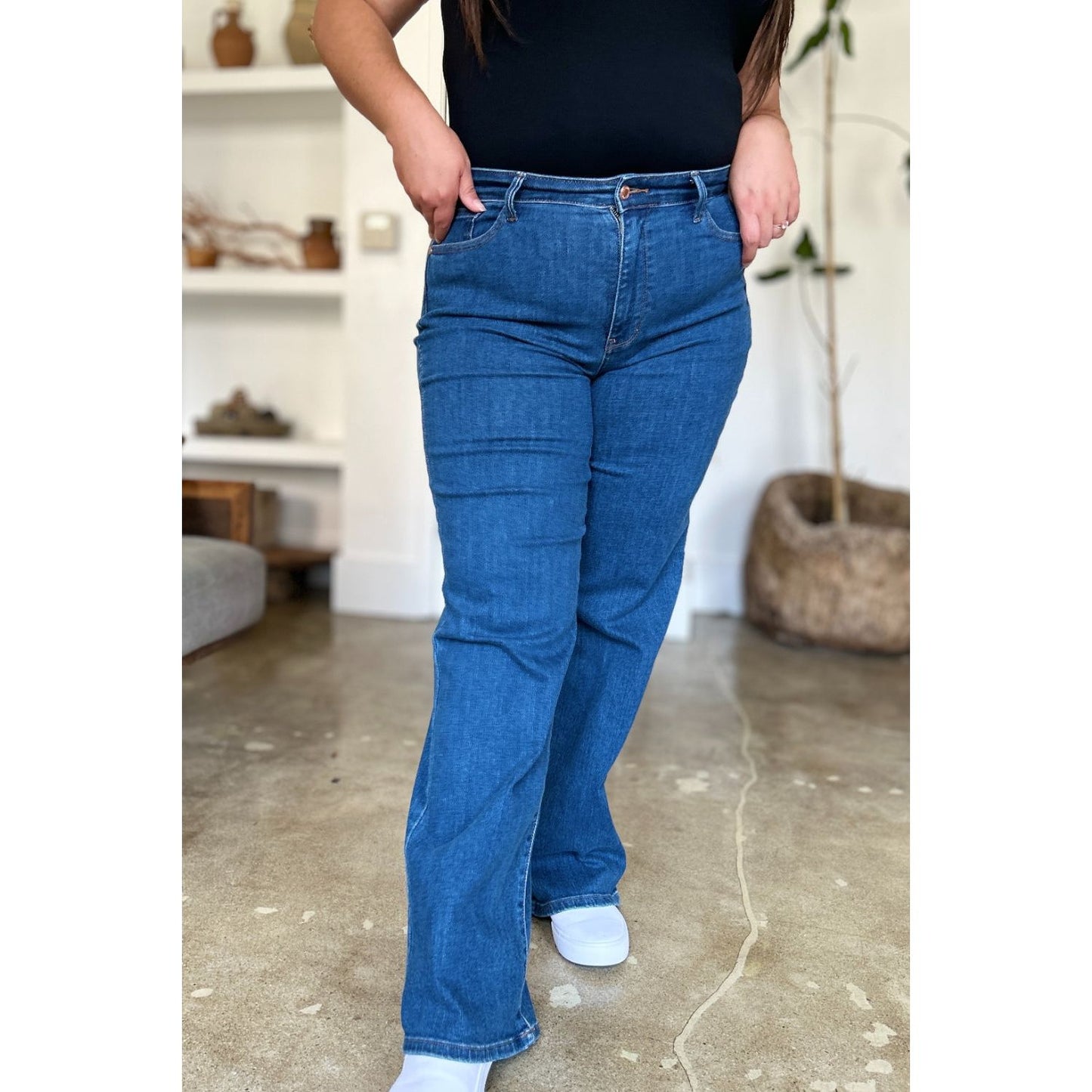 Judy Blue Full Size High Rise Straight Jeans