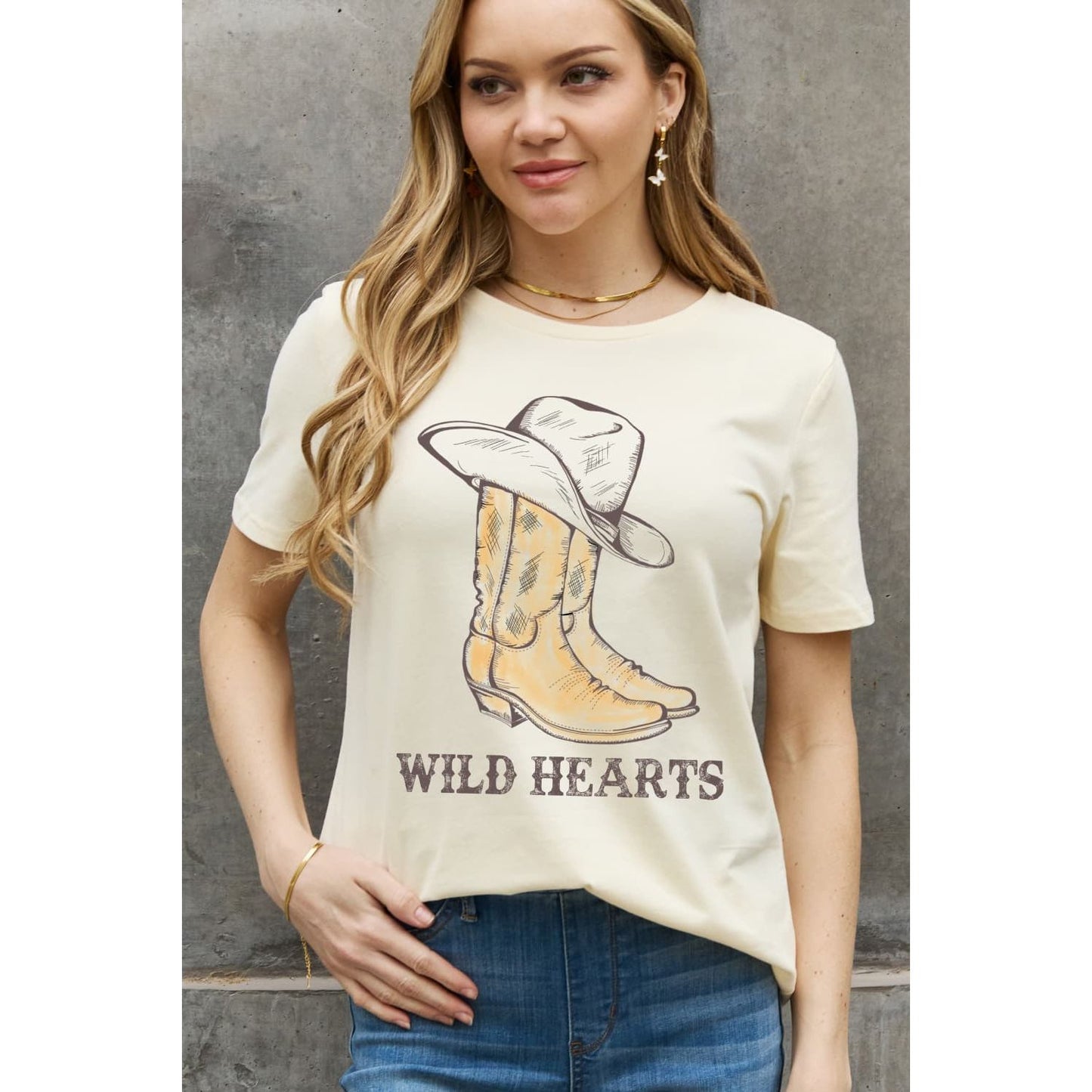 Simply Love Full Size WILD HEARTS Graphic Cotton Tee