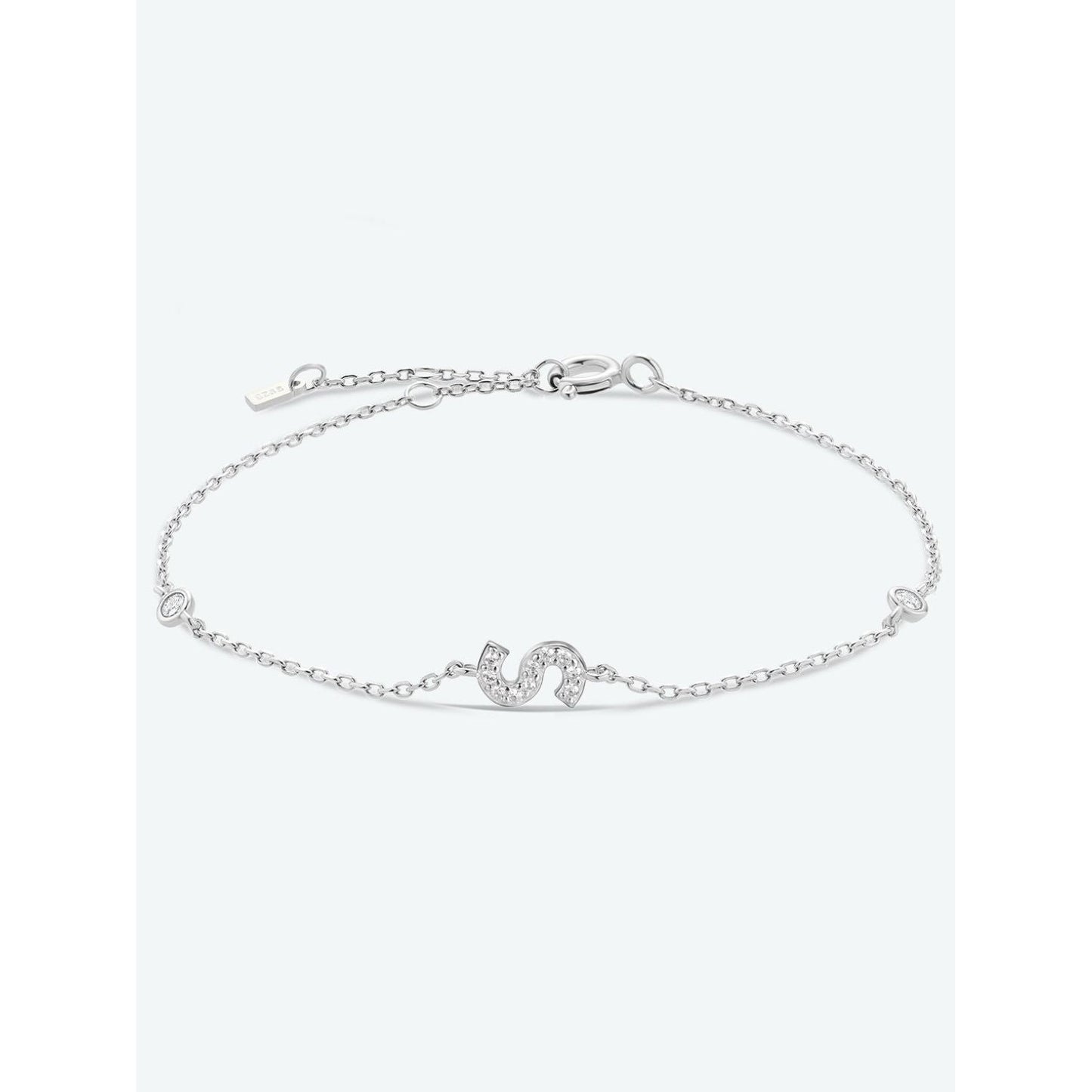 Q To U Zircon 925 Sterling Silver Bracelet