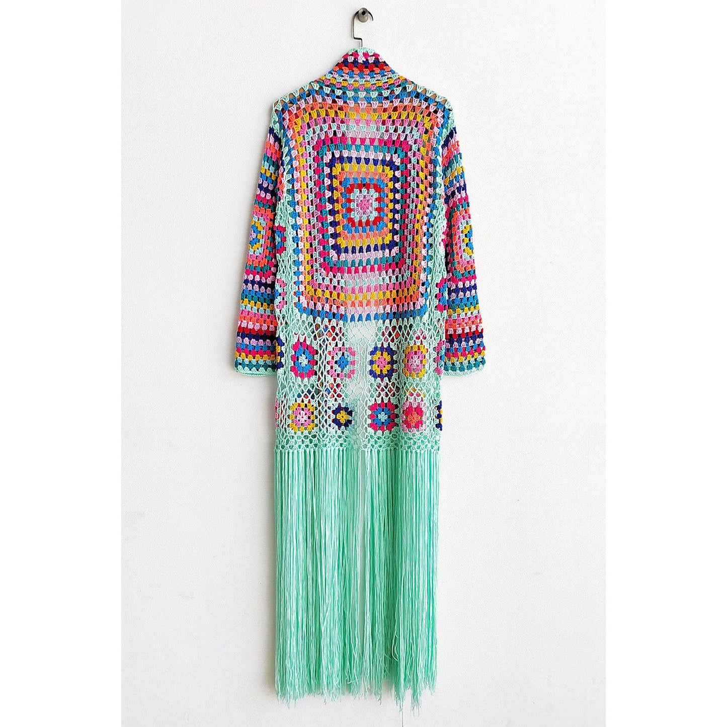 Fringe Tied Long Sleeve Cardigan