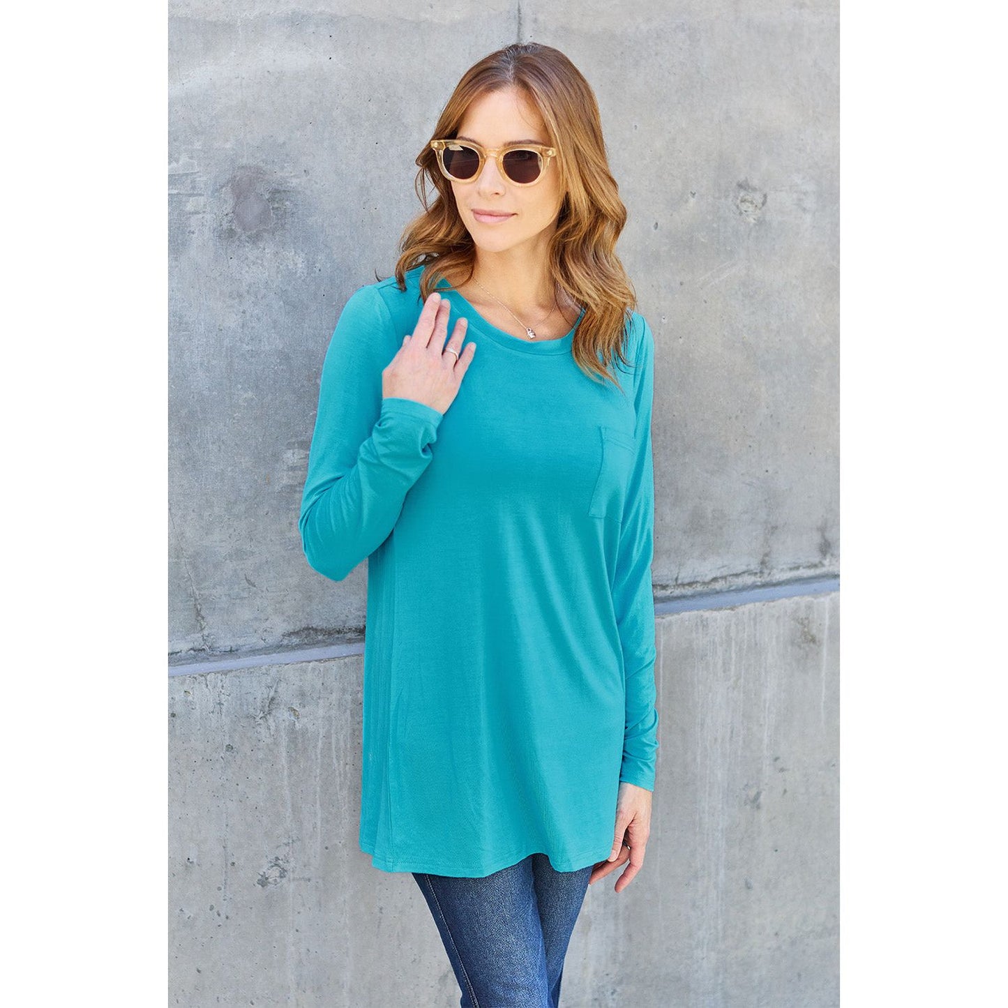 Basic Bae Full Size Round Neck Long Sleeve Top