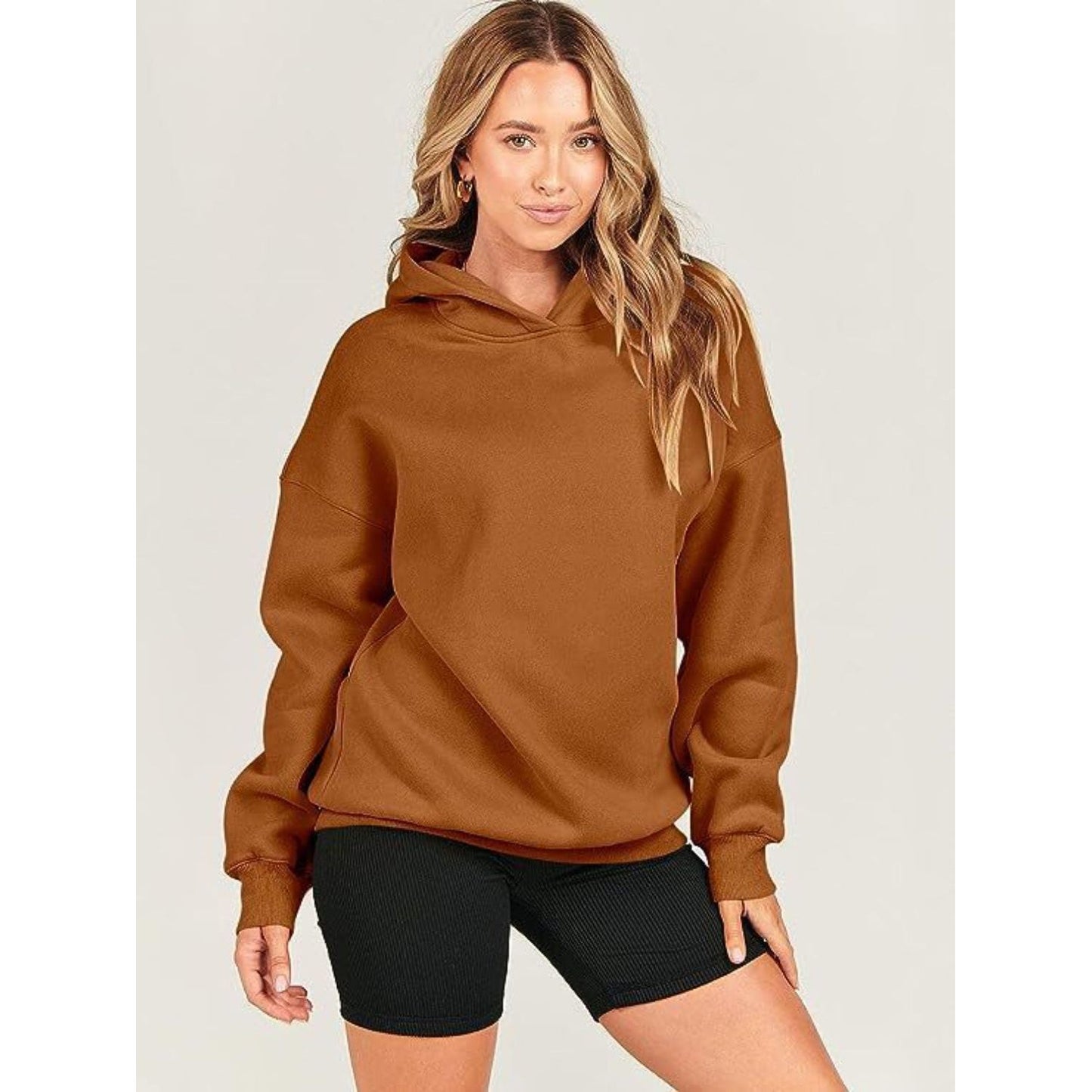 Dropped Shoulder Long Sleeve Hoodie