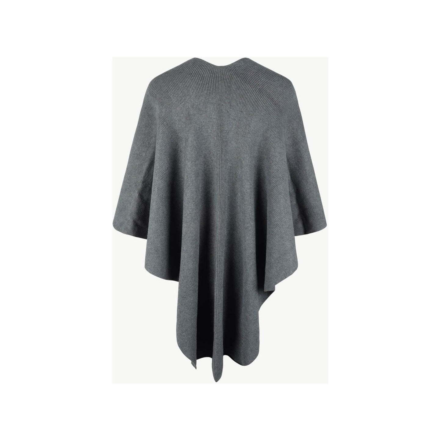 Surplice Neck Pom-Pom Trim Poncho