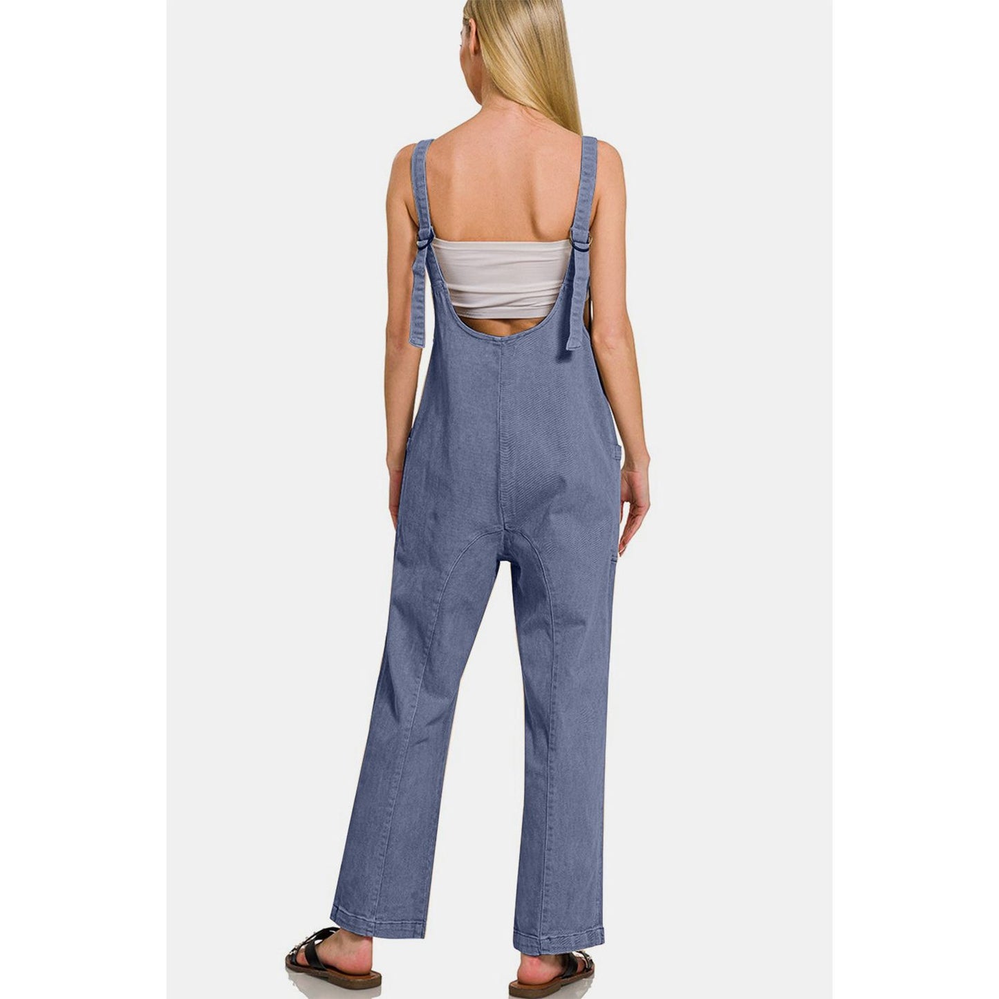 Zenana Pocketed Wide Strap Jumpsuit