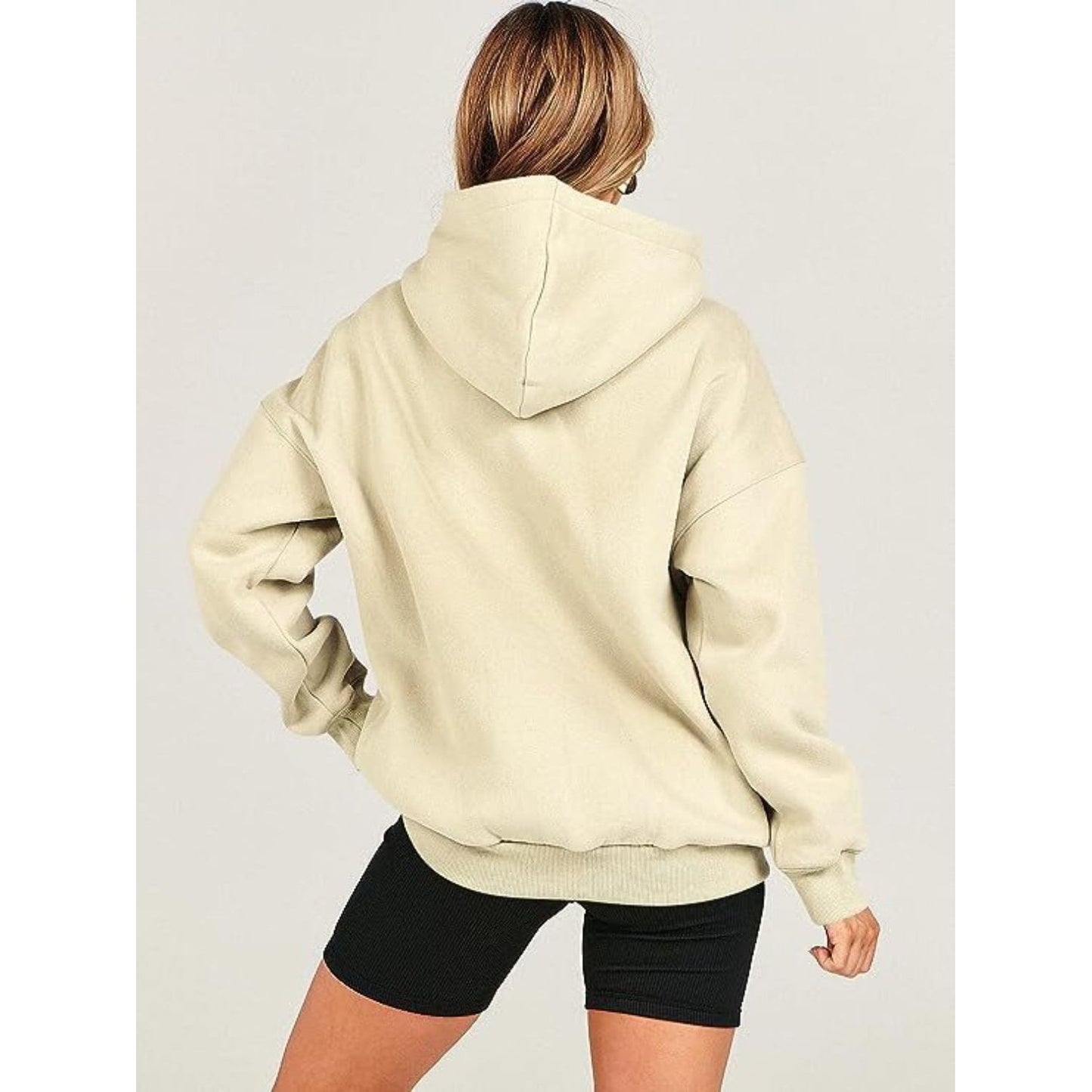 Dropped Shoulder Long Sleeve Hoodie