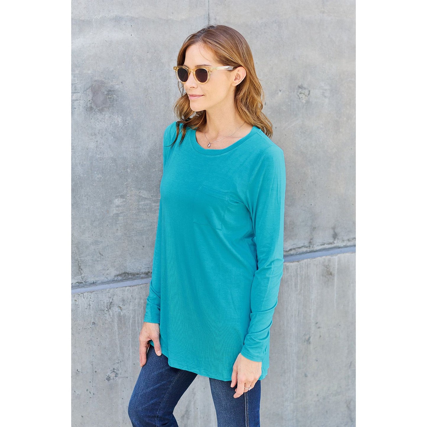 Basic Bae Full Size Round Neck Long Sleeve Top