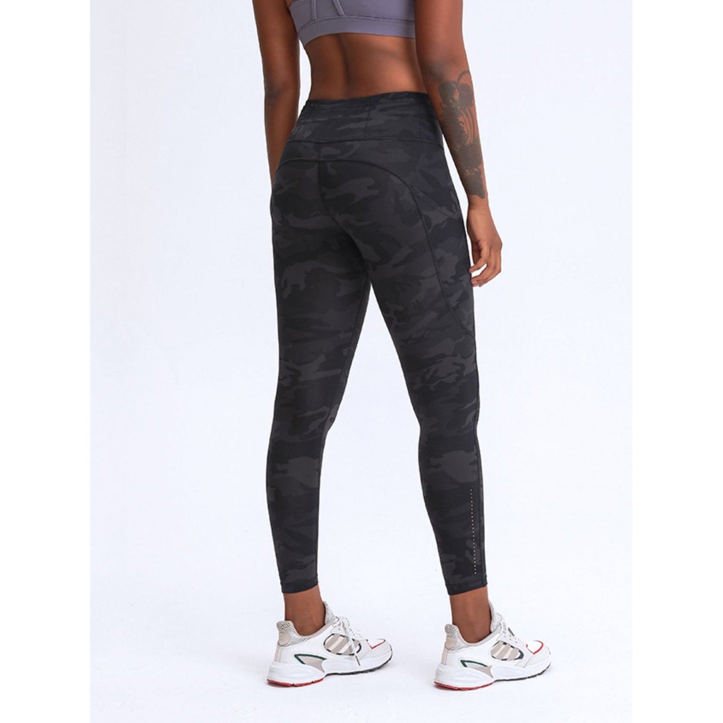 Wide Waistband Leggings with Pockets