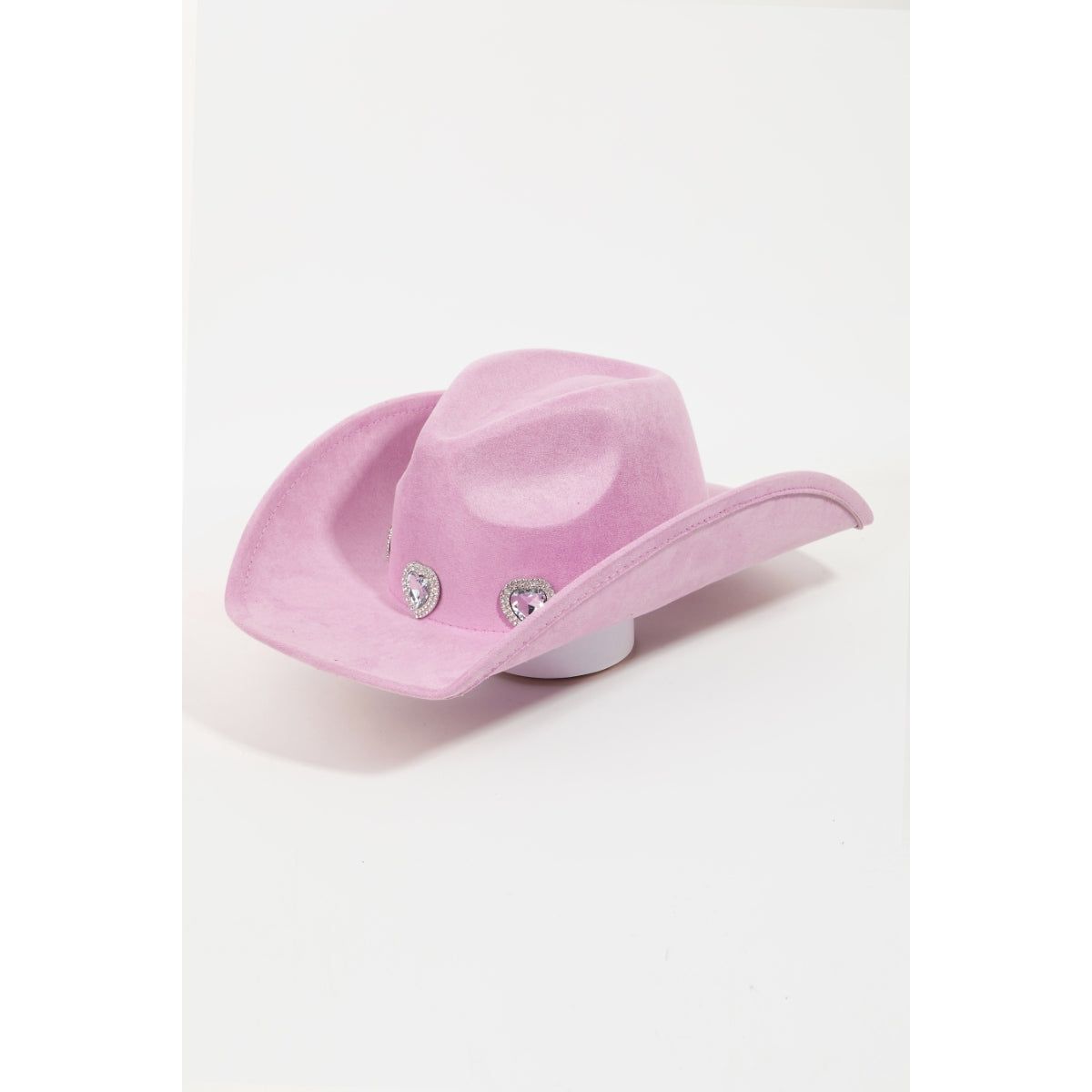 Fame Rhinestone Pave Heart Cowboy Hat