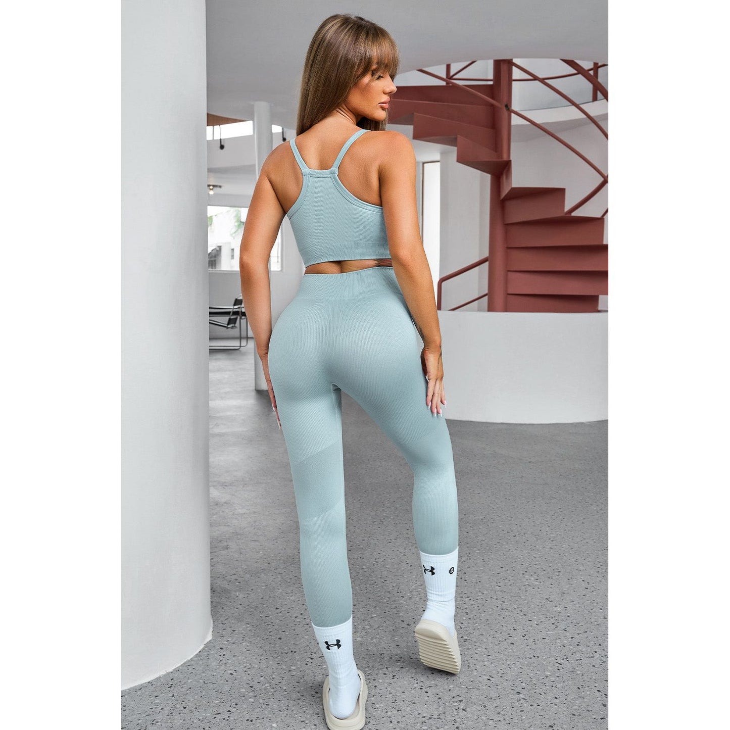 Tank Cropped Active Top and Pants Set