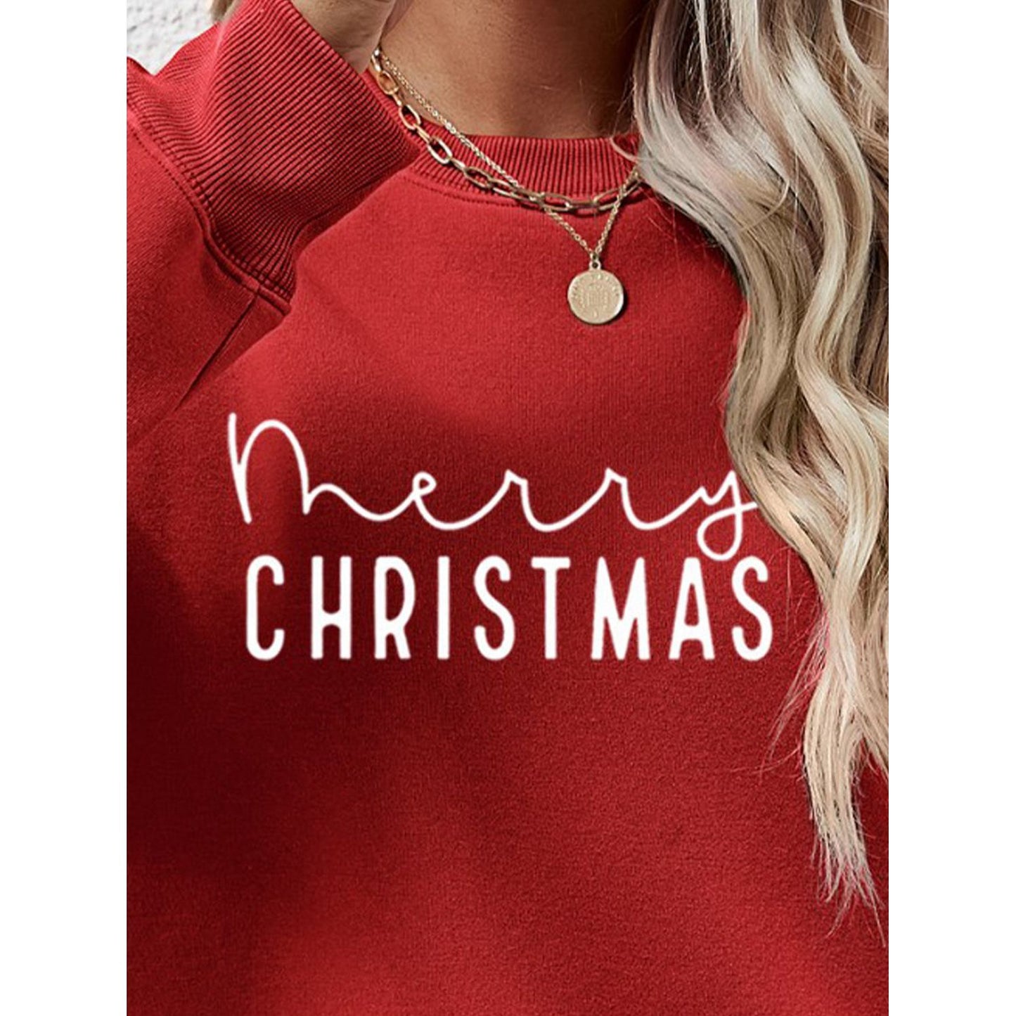 MERRY CHRISTMAS Dropped Shoulder Sweatshirt