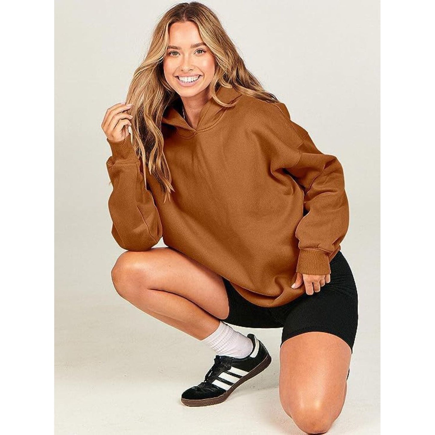 Dropped Shoulder Long Sleeve Hoodie