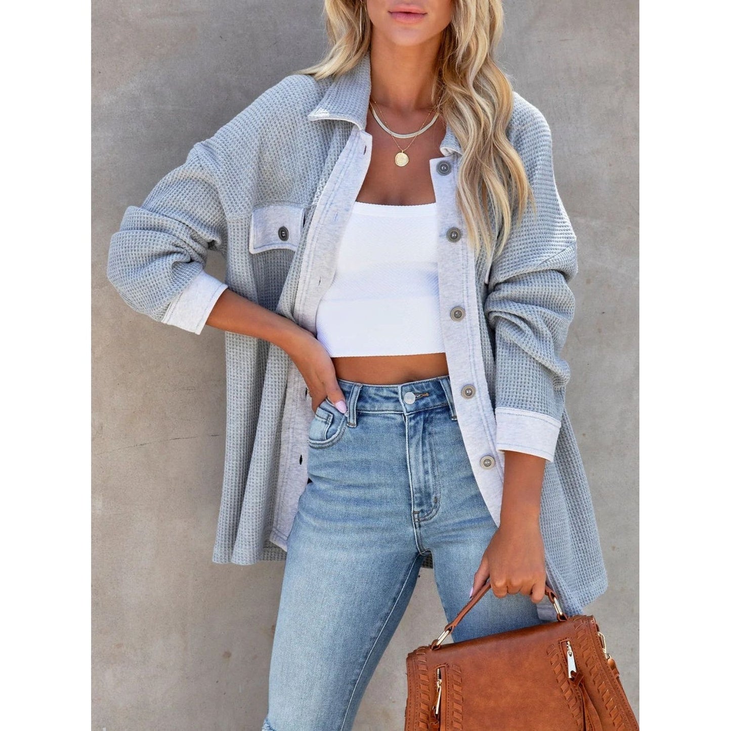 Button Up Long Sleeve Jacket