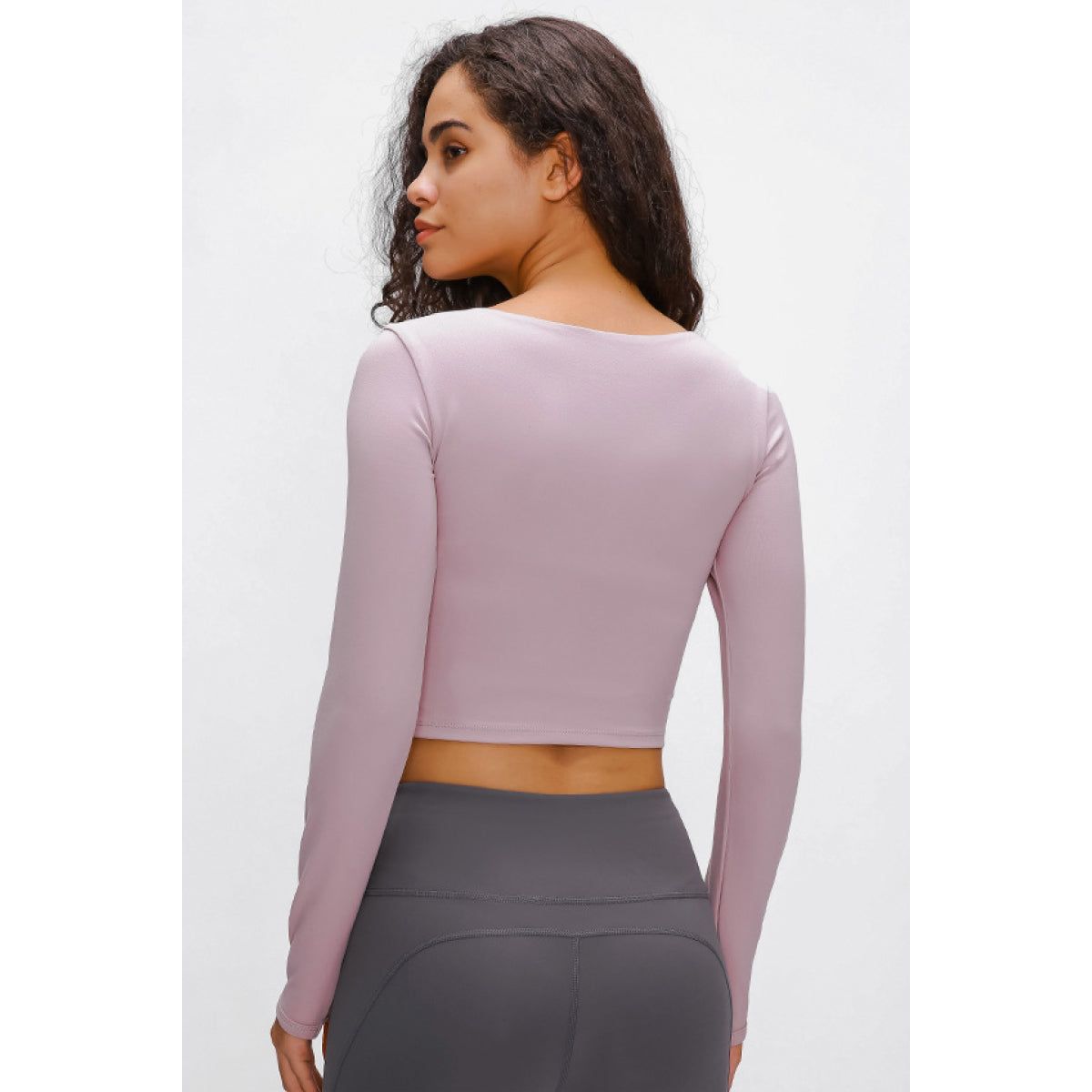 Long Sleeve Cropped Top With Sports Strap