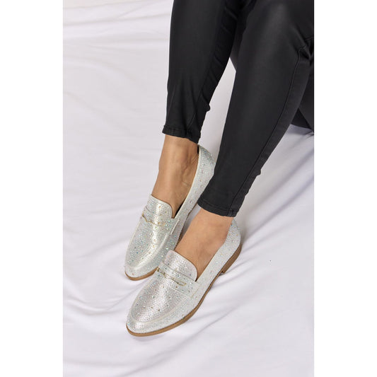 Forever Link Rhinestone Point Toe Loafers